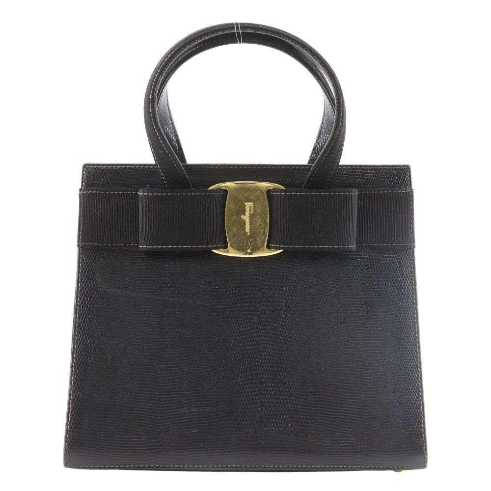 Salvatore Ferragamo Salvatore Ferragamo Salvatore Ferragamo Vara Ribbon Embossed Leather Handbag Leather Handbag BA214178 DUTY FREE for USA Size ONE SIZE - 1 Thumbnail