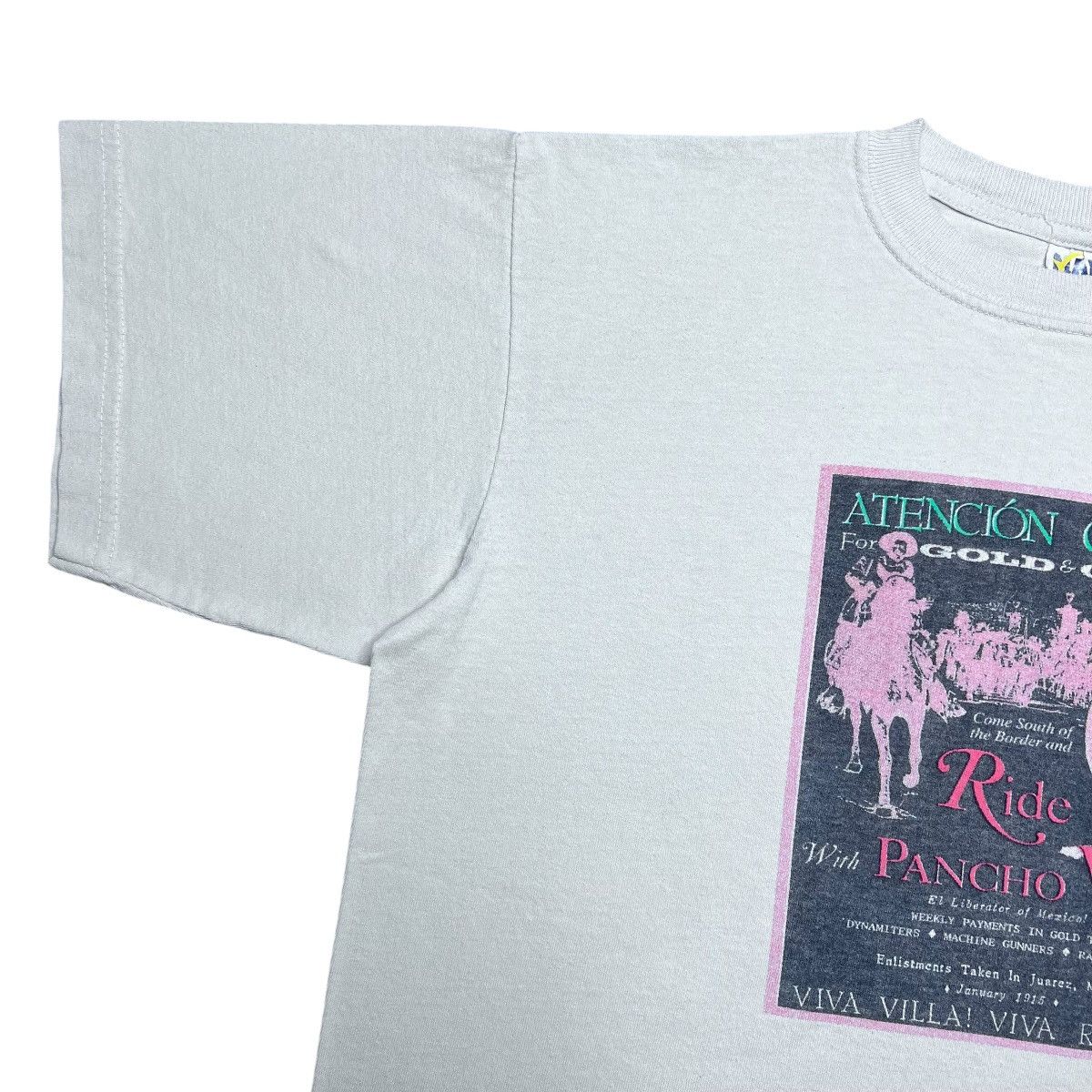 Other × Vintage Vintage 1990s Pancho Villa Atención Gringo Viva México Tee Size US L / EU 52-54 / 3 - 6 Thumbnail