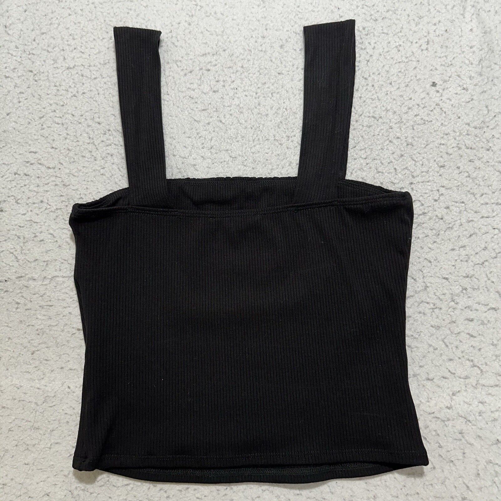 Other Lulus Medium Ribbed Cropped Tank Top Wide Strap Square Neck Size M / US 6-8 / IT 42-44 - 9 Thumbnail