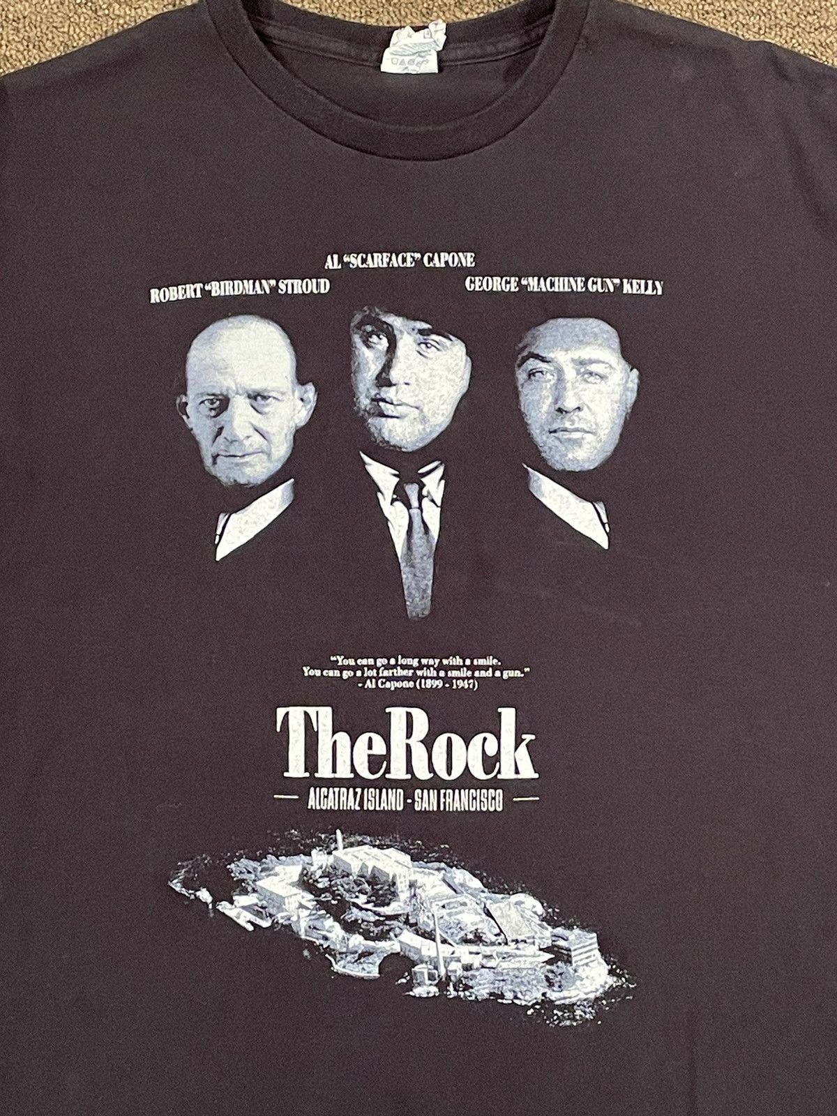 Vintage RARE Vintage Alcatraz “The Rock” Graphic T shirt black Size US L / EU 52-54 / 3 - 1 Thumbnail