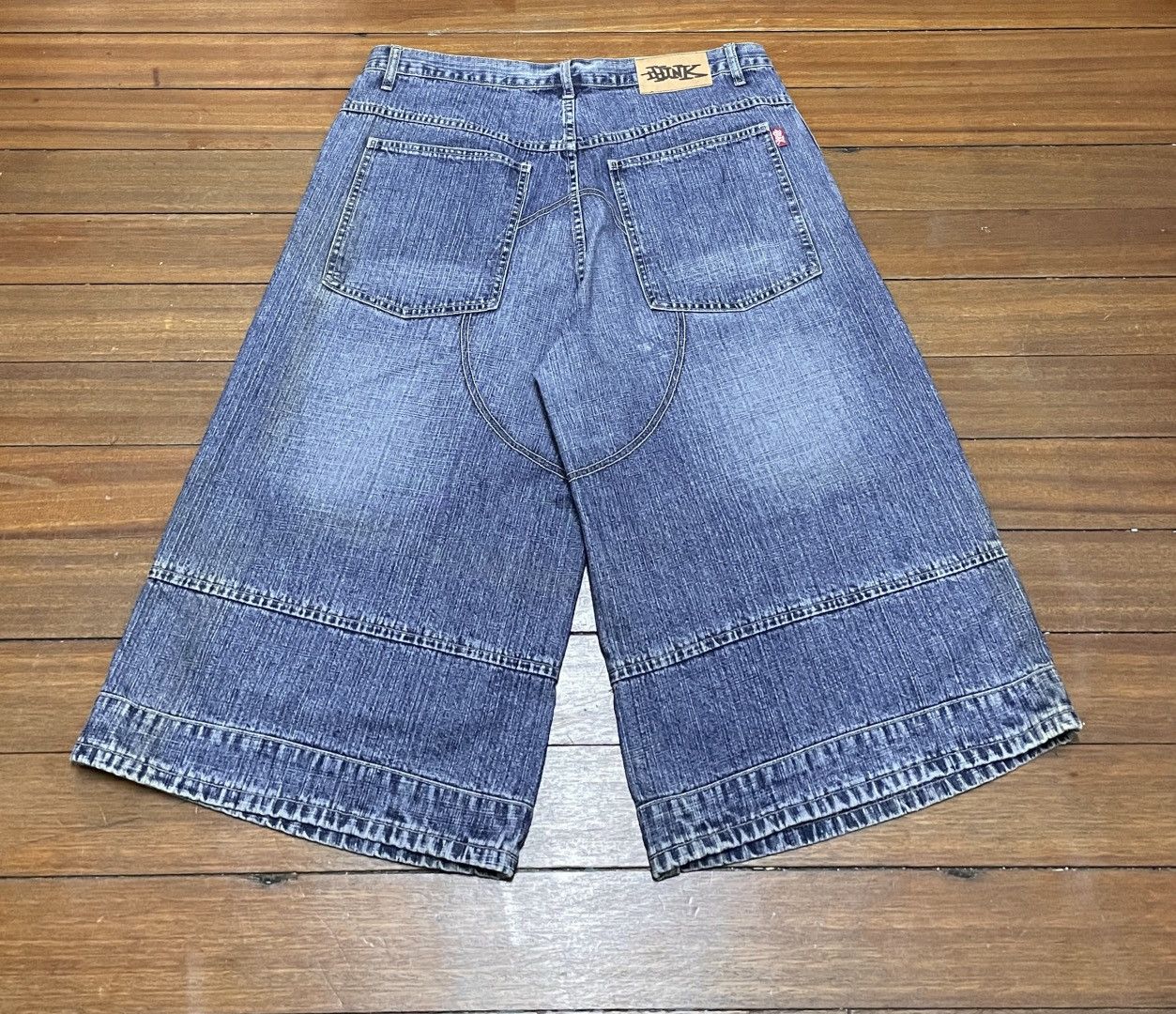 Think Skateboards × Vintage Rare Vintage Thinks Skateboarding Jorts Baggy Jeans 1990s Size US 38 / EU 54 - 2 Thumbnail