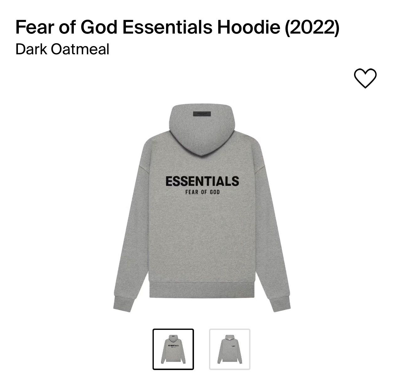 Fear of God Fear Of God Essentials Hoodie | Grailed
