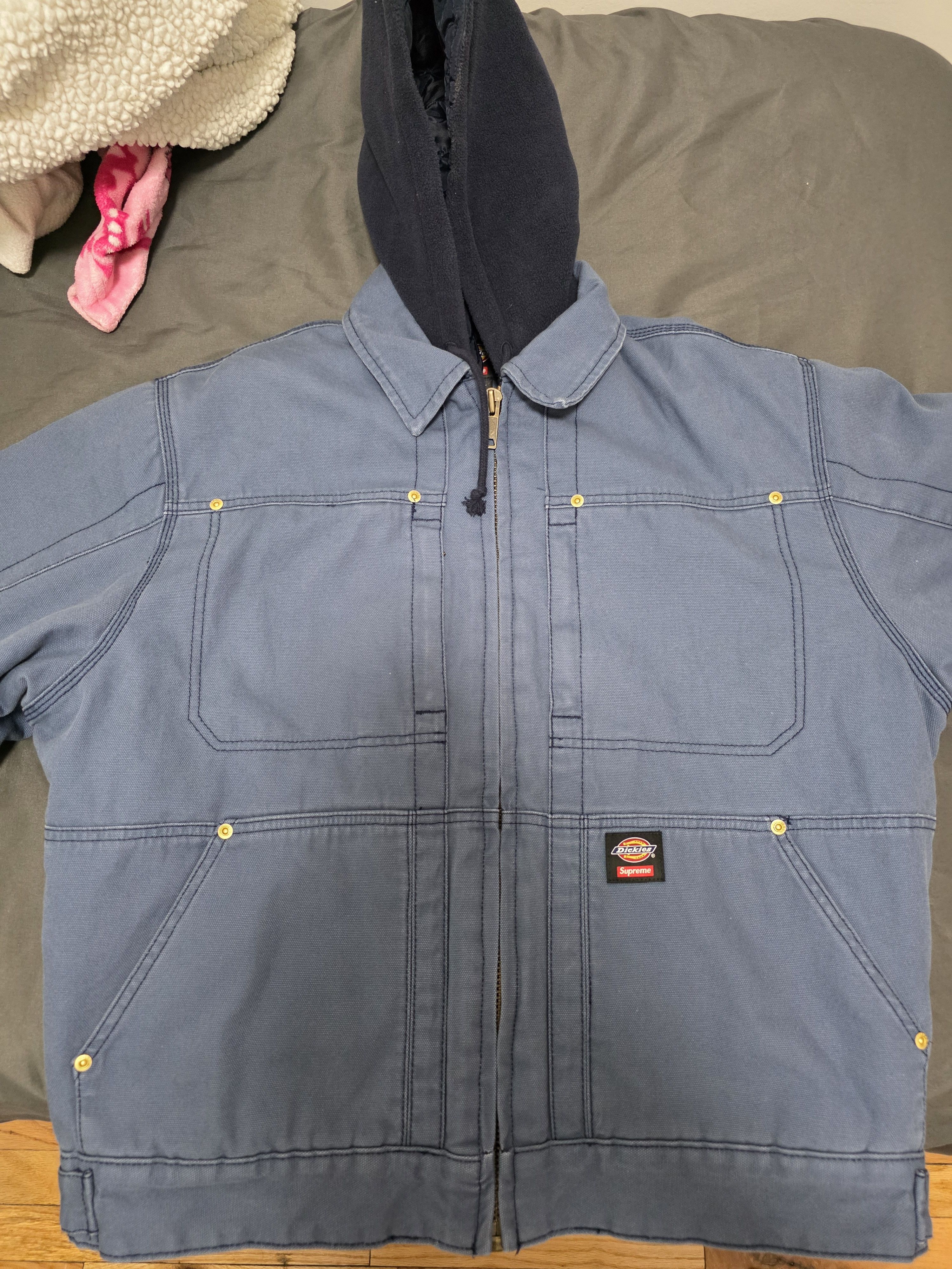 Supreme Supreme Dickies Hooded Work Jacket Blue | Grailed Supreme Supreme Dickies Hooded Work Jacket Blue | Grailed