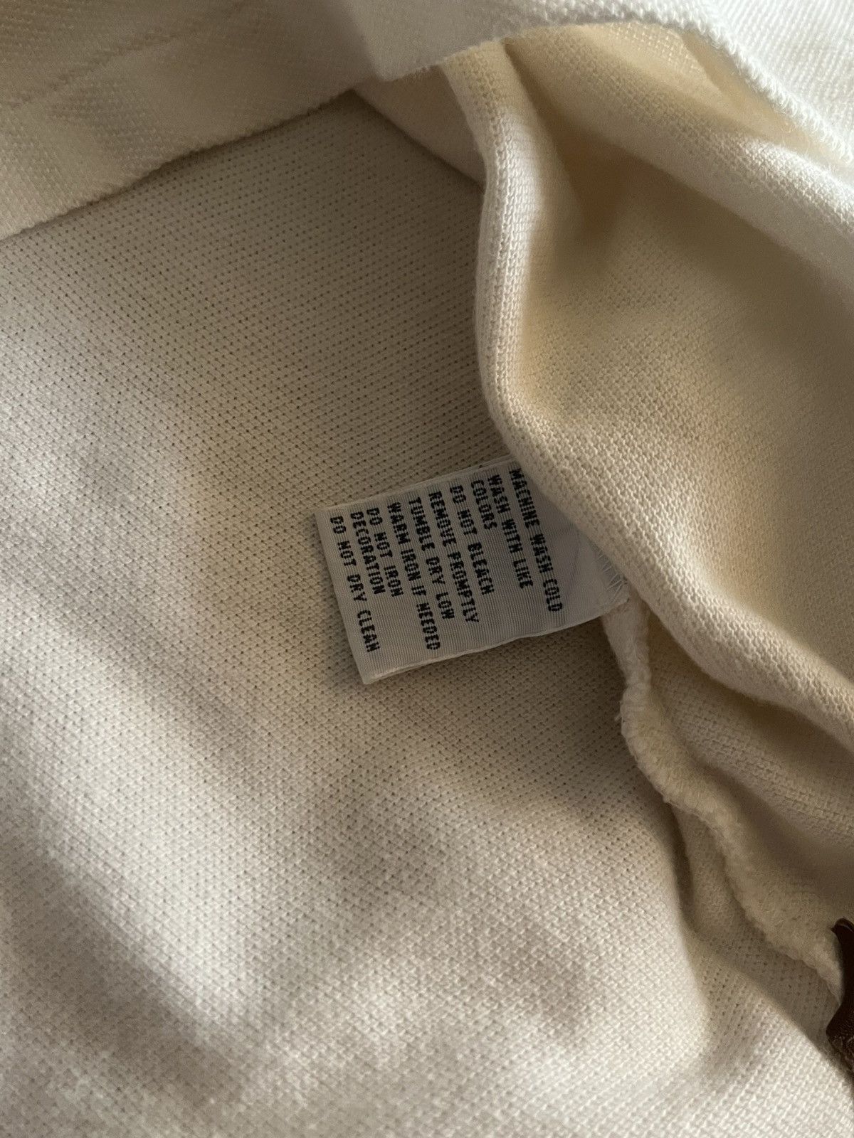 Polo Ralph Lauren OFF WHITE COLOR POLO EQUESTRIAN PONY RARE LEATHER TRIM POLO Size US XL / EU 56 / 4 - 6 Thumbnail