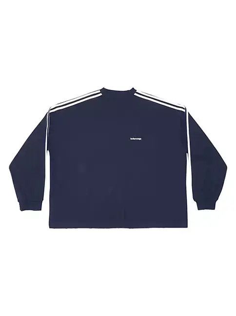 Adidas × Balenciaga o1s1wg110824 Long Sleeve T-Shirt in Blue/White Size US L / EU 52-54 / 3 - 1 Thumbnail