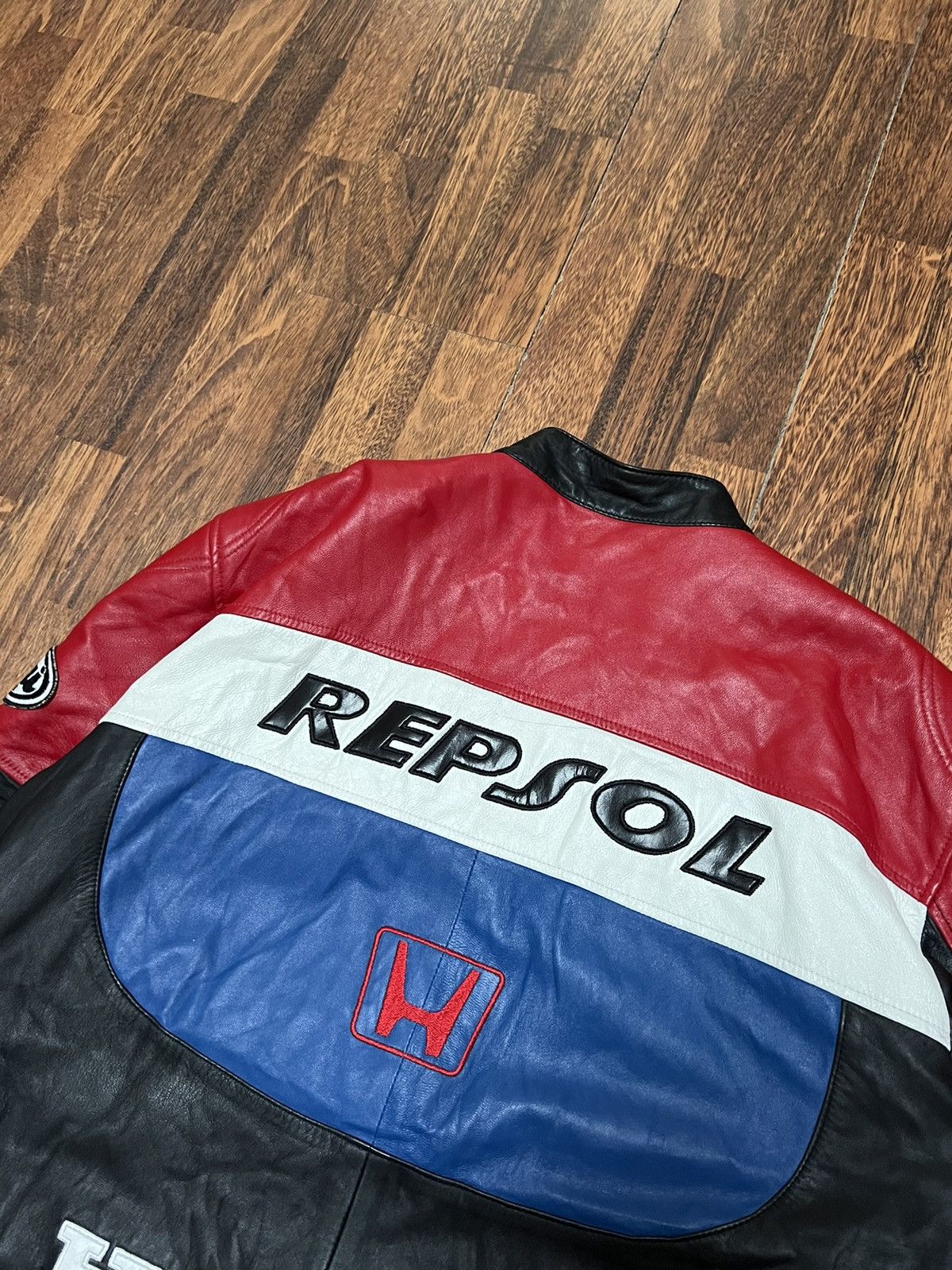 Honda 💥RARE💥Vintage Honda Repsol Leather Moto Racing Jacket Size L Size US L / EU 52-54 / 3 - 13 Thumbnail