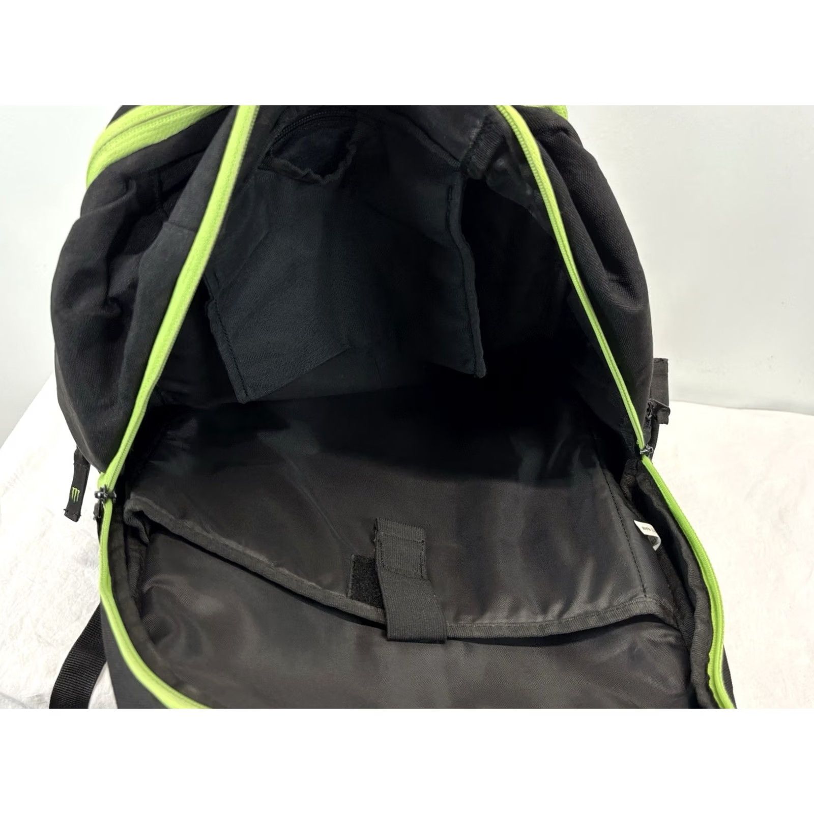 Vintage Monster Energy Backpack Black Padded with Zippers Pockets Laptop Nylon Polyester Adjustable Strap Men 14x20x6 Energy Drink Bag Daypack Size ONE SIZE - 7 Thumbnail