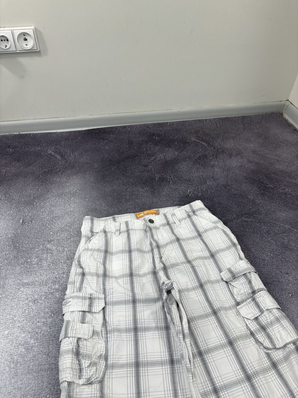 Lee Vintage Lee Dungarees Y2K Hype Check Casual Cargo Shorts Size US 30 / EU 46 - 5 Thumbnail