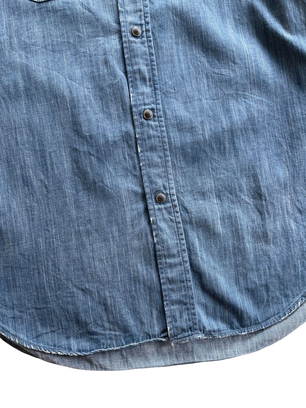 45rpm 45rpm Dungaree Denim Western Distressed Shirt Size US M / EU 48-50 / 2 - 13 Thumbnail