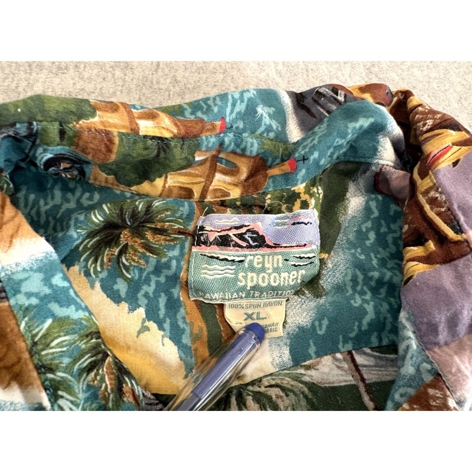 Reyn Spooner Reyn Spooner Button-Up Shirt Mens XL Rayon Multicolor Hollywood California Cars Beach Hawaiian Classic Cars Shirt Size US XL / EU 56 / 4 - 2 Thumbnail