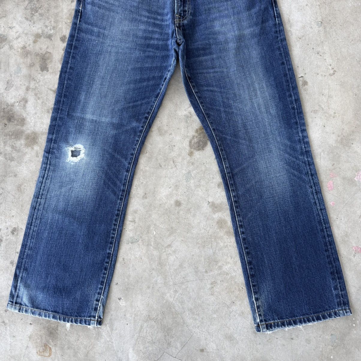 Japanese Brand W35 Vintage Japanese Brand Faded Blue Denim Jean Pants Size US 35 - 3 Thumbnail