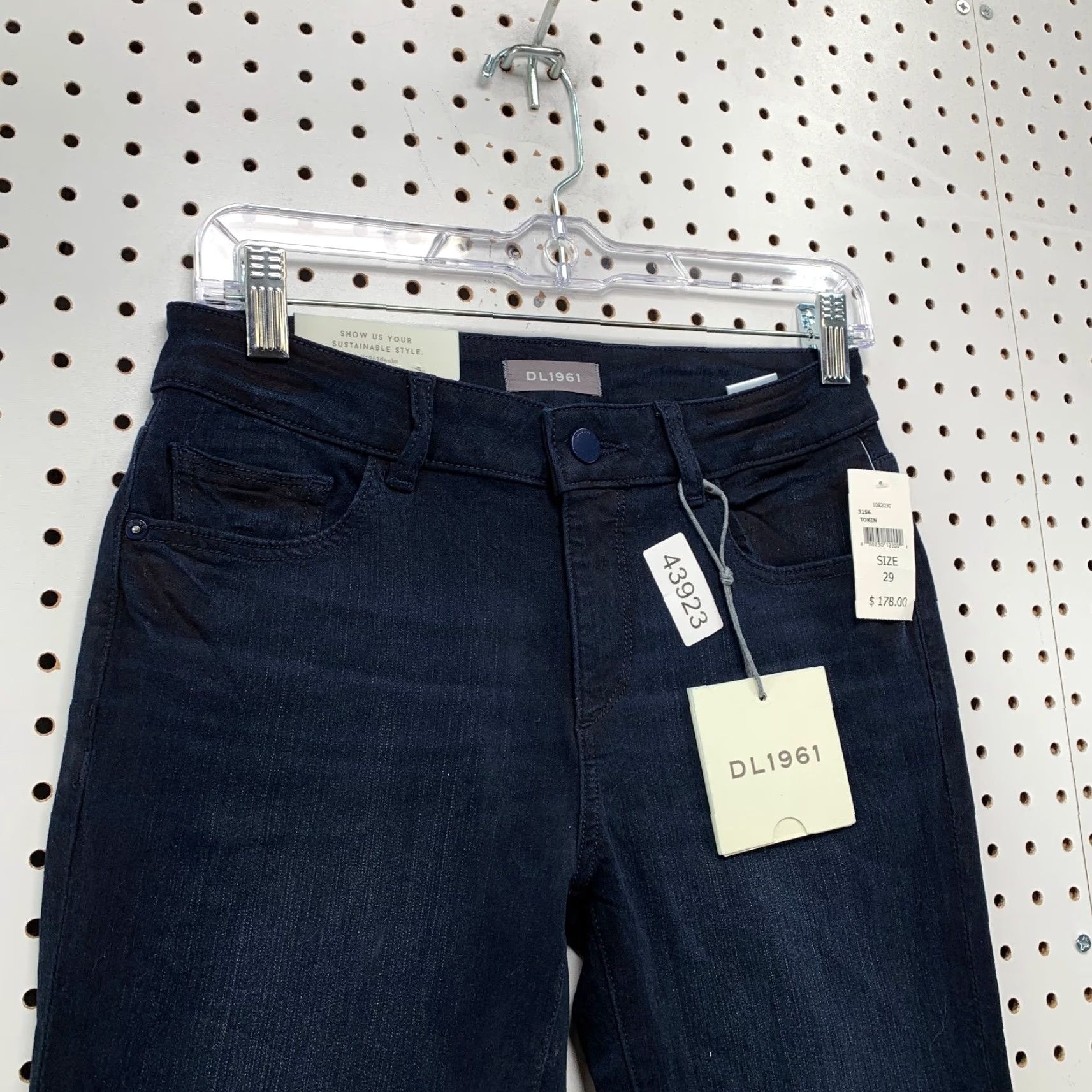 DL1961 DL1961 EMMA Skinny Dark Blue Denim Jeans Womens Regular Size 29x28 Size 29" - 3 Thumbnail