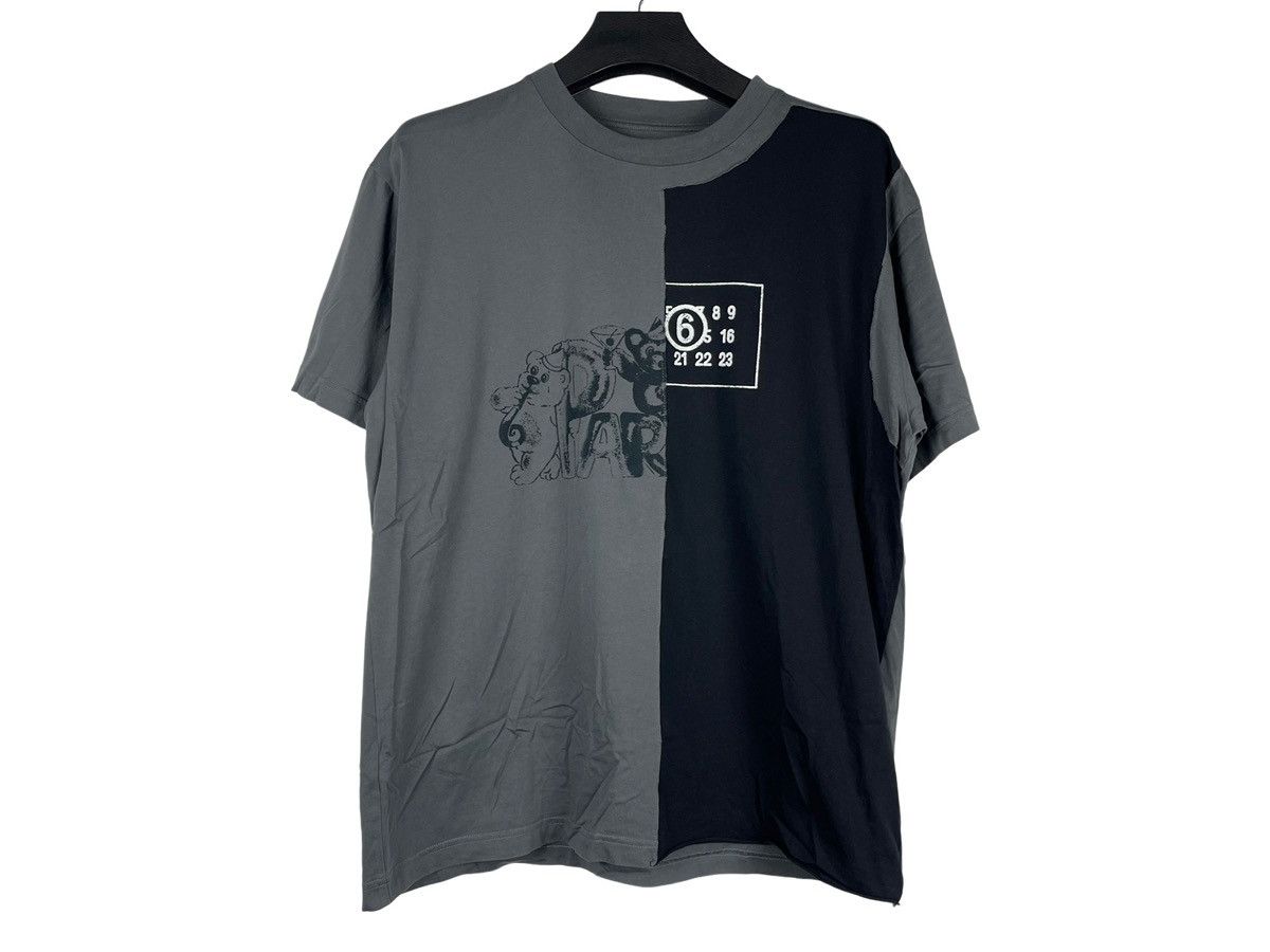 Maison Margiela Maison Margiela MM6 Split Number Logo Tee Size US M / EU 48-50 / 2 - 1 Thumbnail