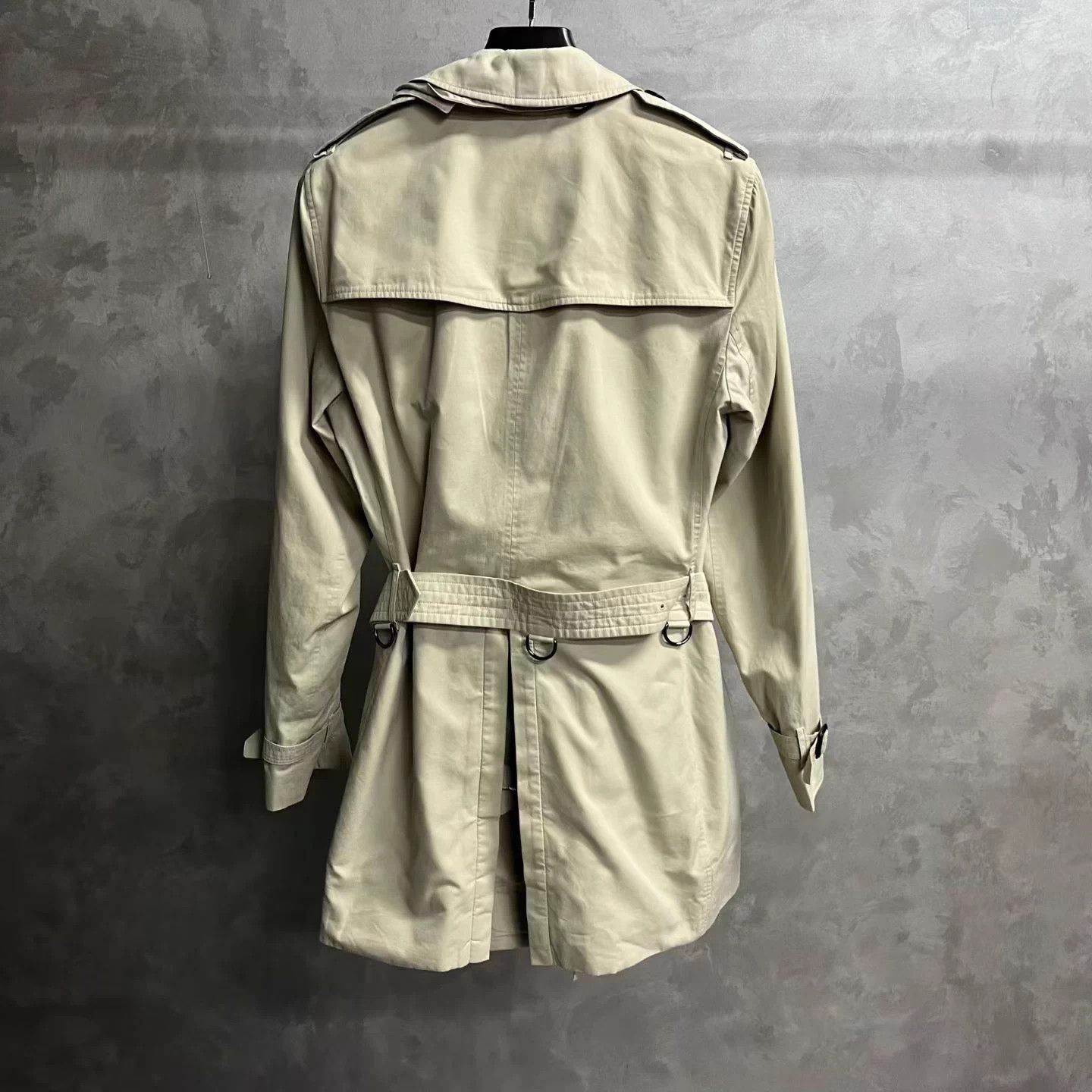 Burberry Burberry Khaki Plain Collar Double-Breasted Overcoat 48 Size XL / US 12-14 / IT 48-50 - 2 Thumbnail