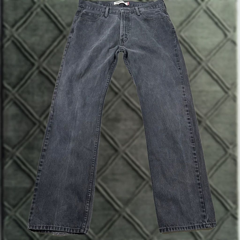 Levi's VINTAGE Levi's 505 Jeans Mens 36x34 Straight Charcoal Wash Black Denim 90s Size US 36 / EU 52 - 1 Thumbnail