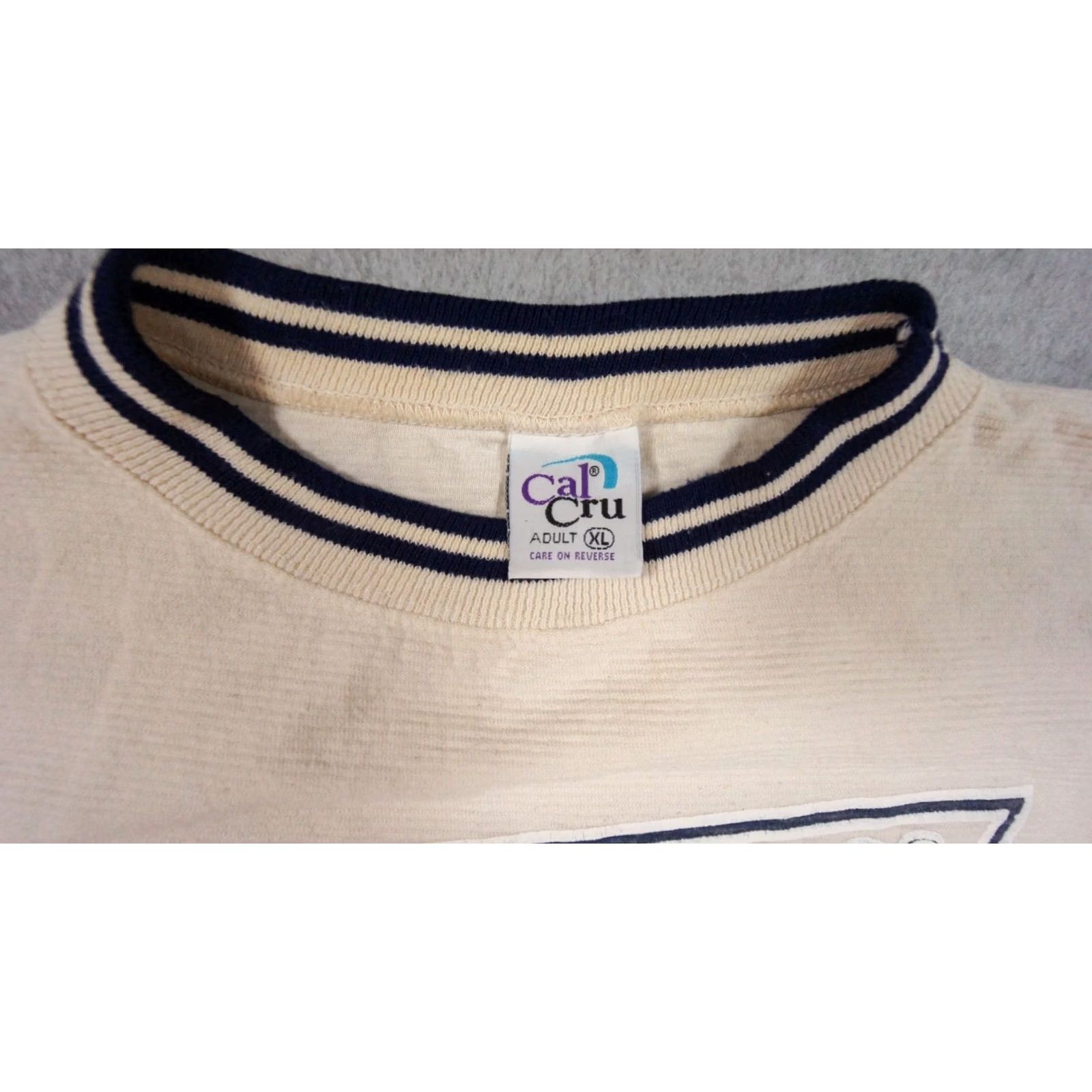 Vintage VINTAGE Cal Cru Shirt Mens XLarge Beige Crewneck 90s Single Stitch Tee Palm Springs USA Size US XL / EU 56 / 4 - 6 Thumbnail