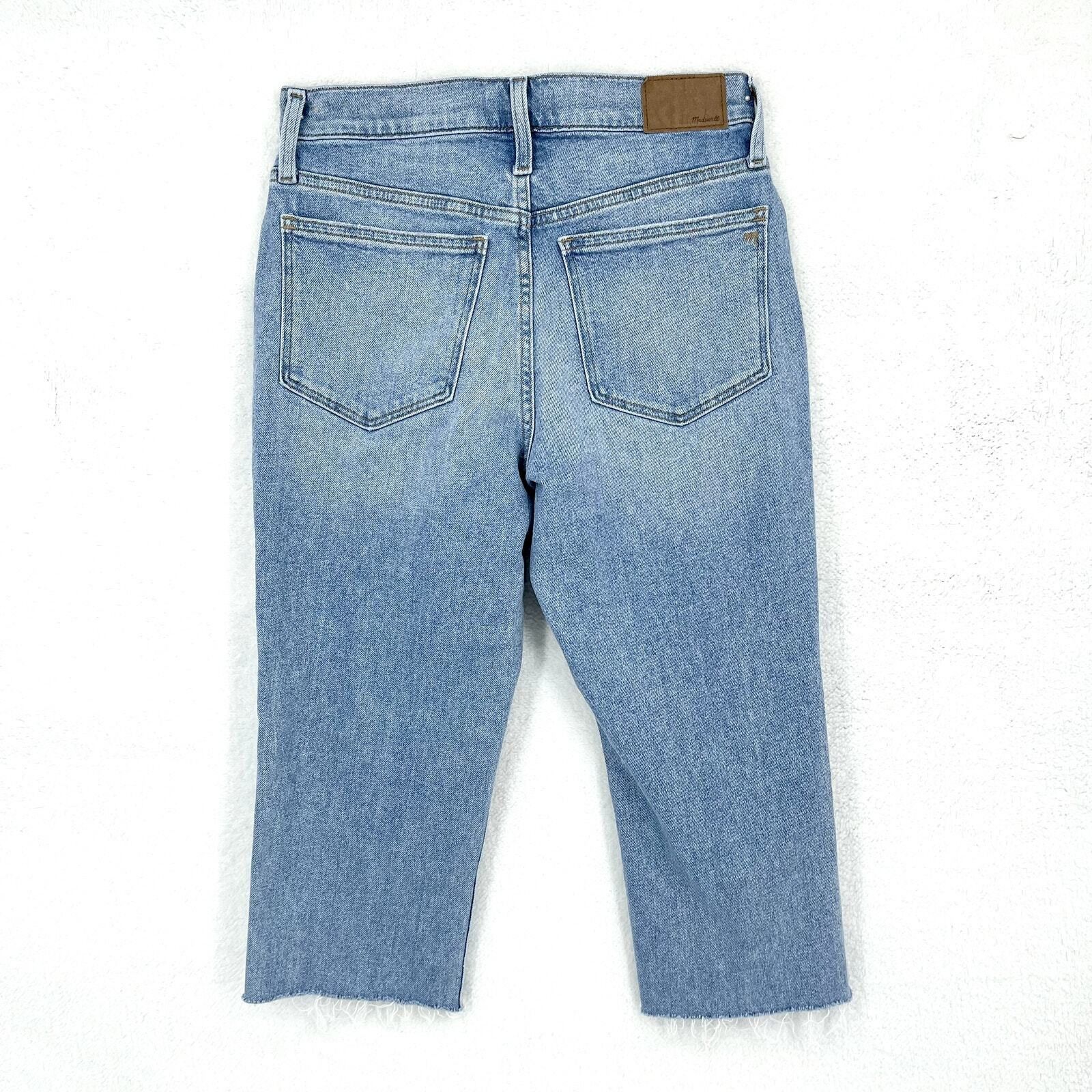 Madewell Madewell The Mom Jean Cropped Wide Leg Cotton Jeans Size 28P Size 28" / US 6 / IT 42 - 6 Thumbnail