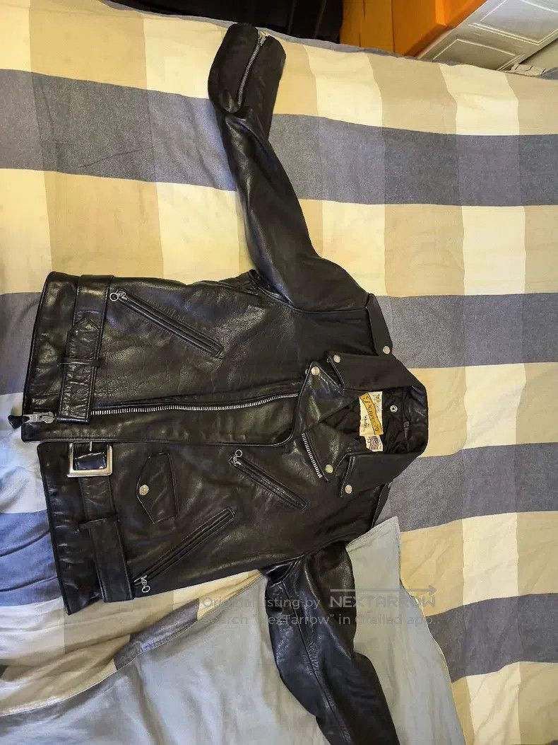Other t Black leather motorcycle leather jacket Size US XS / EU 42 / 0 - 2 Thumbnail