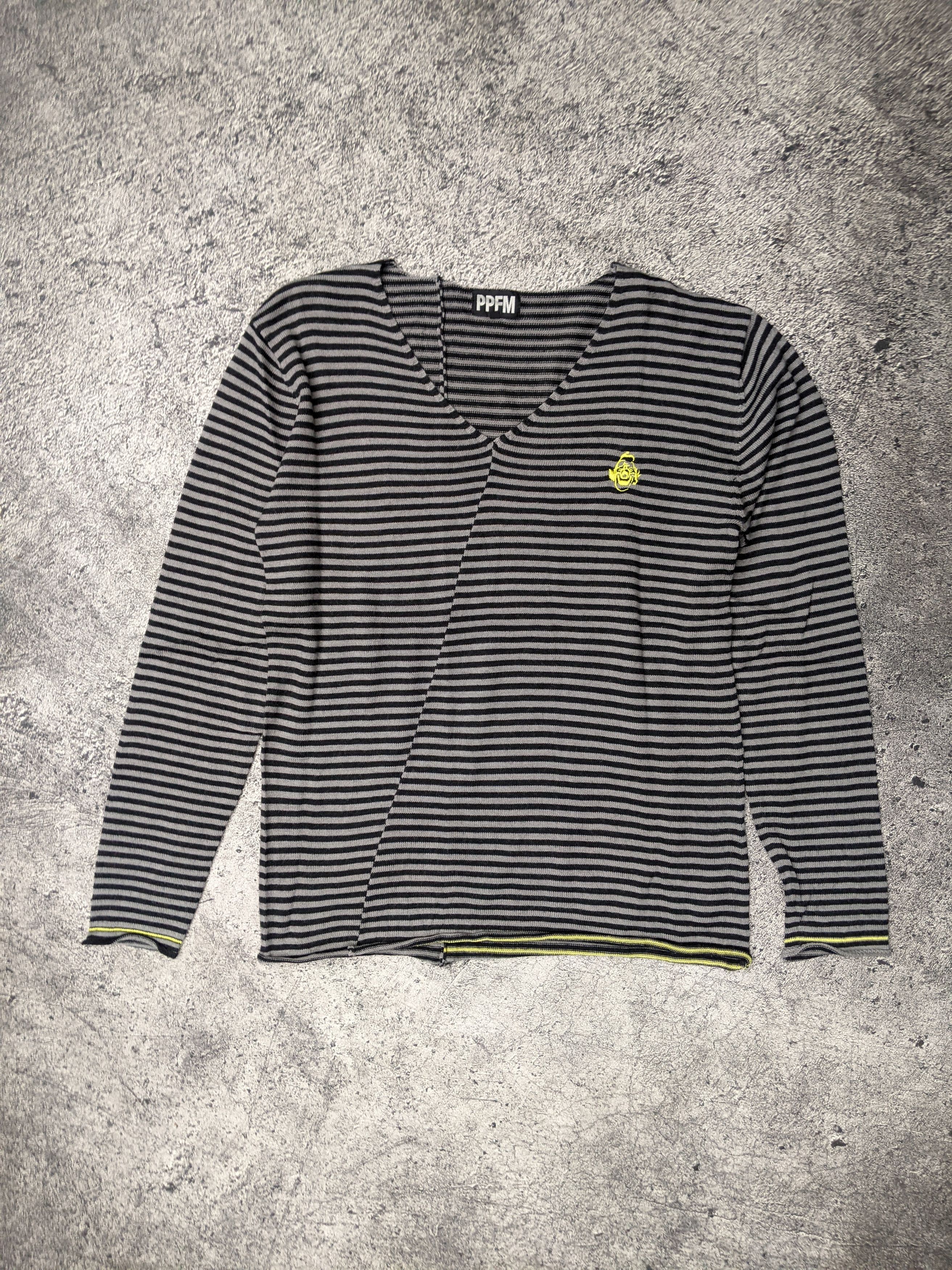PPFM PPFM Stipe Knit L/S Embroidery unfinished Size US M / EU 48-50 / 2 - 1 Thumbnail