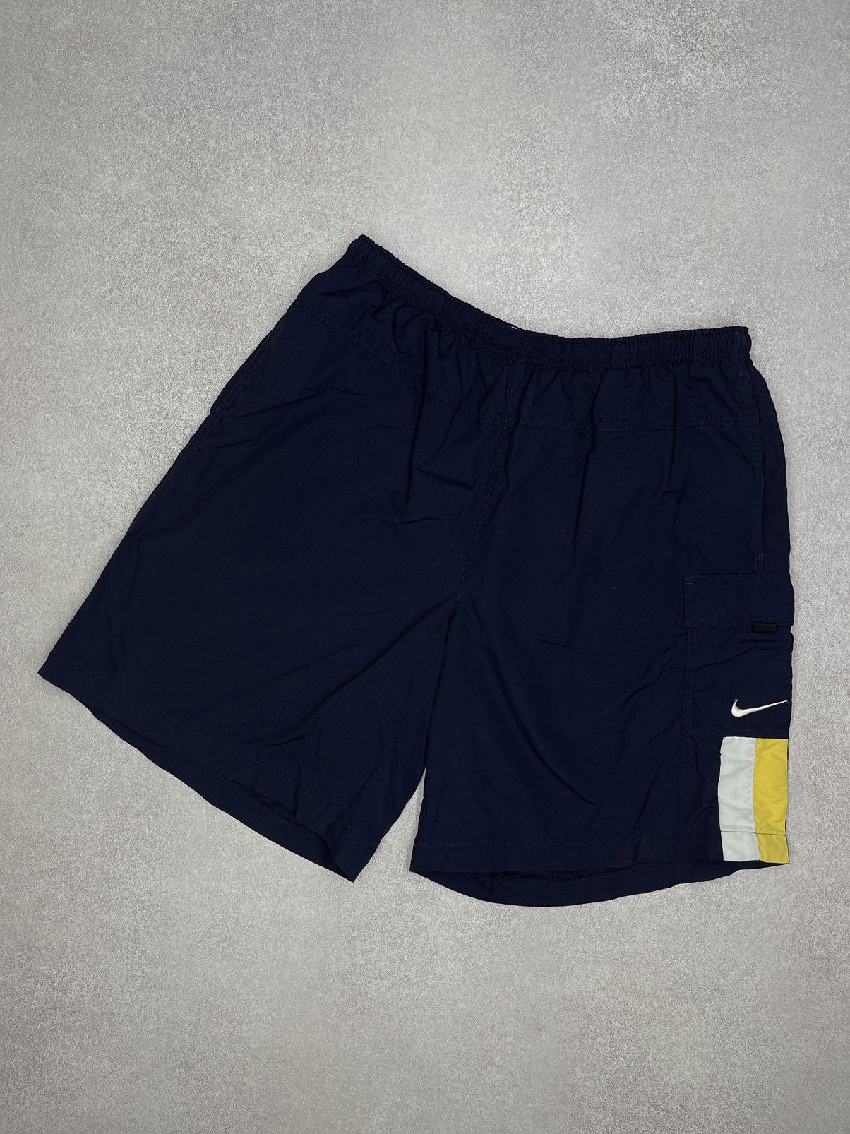 Nike × Nike ACG × Vintage Rare Vintage Nike Cargo Shorts Navy Nylon Y2K Swoosh Size L Size US 34 / EU 50 - 4 Thumbnail