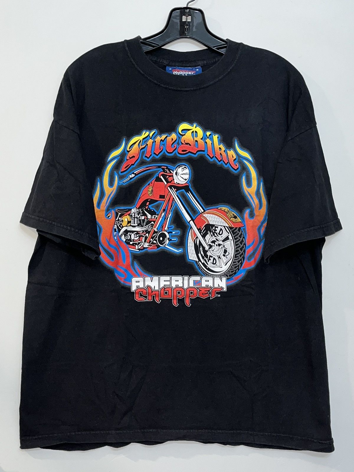 Unsound Rags × Vintage Crazy Y2K Faded Distressed American Chopper Flames Biker Tee Size US XL / EU 56 / 4 - 1 Thumbnail