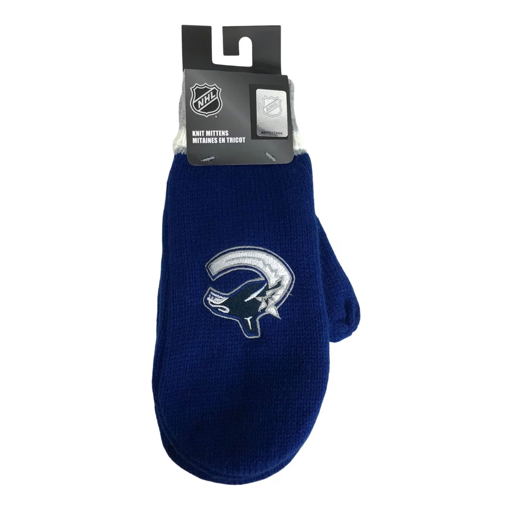 NHL Mens NHL Vancouver Canucks Knit Mittens Official Licensed Product DK Navy OS Mitten Size ONE SIZE - 2 Thumbnail