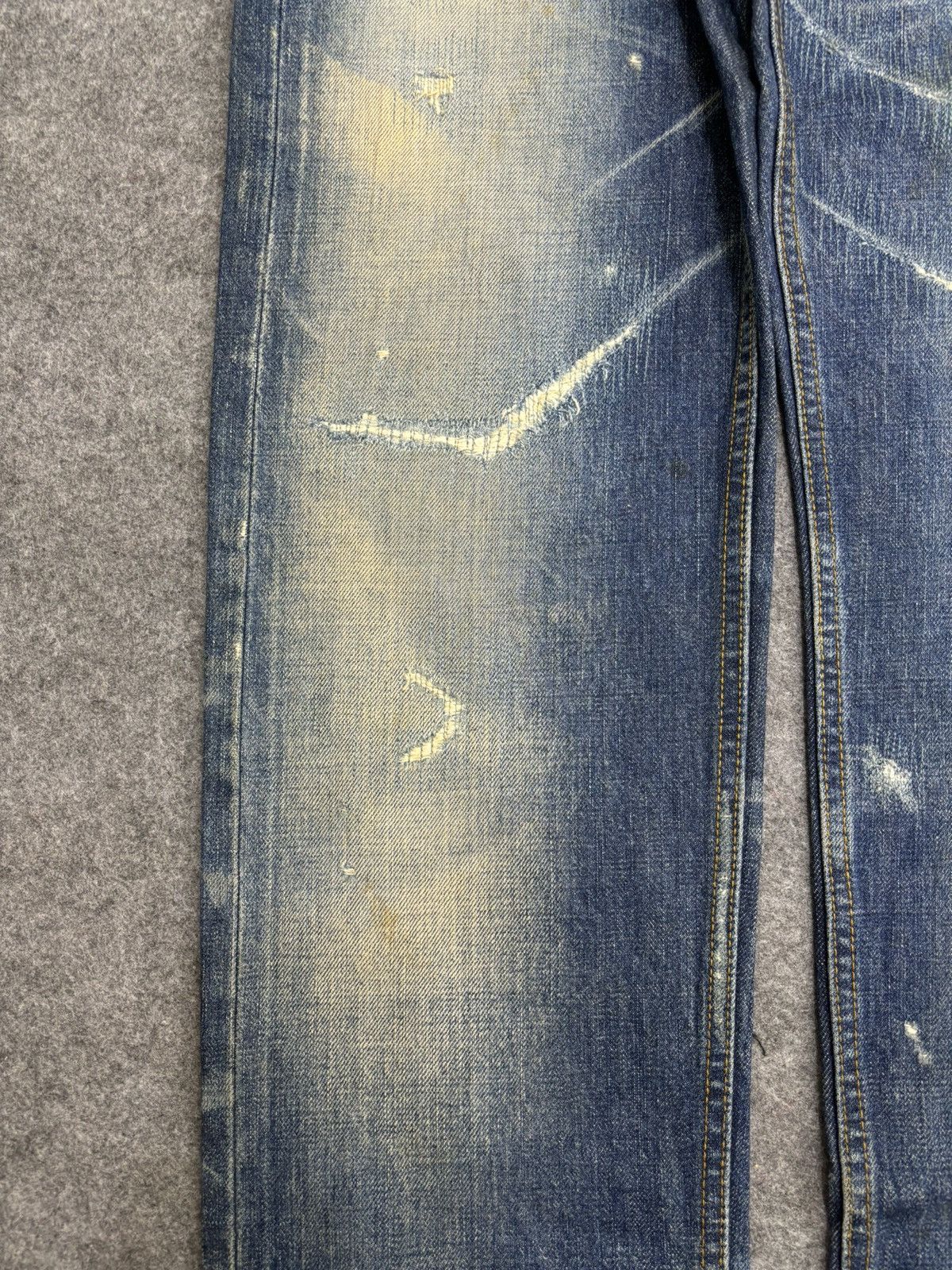 Japanese Brand 💥Sick💥BAGARCH Distressed Raw Stitch Selvedge Denim F543 Size US 31 - 7 Thumbnail