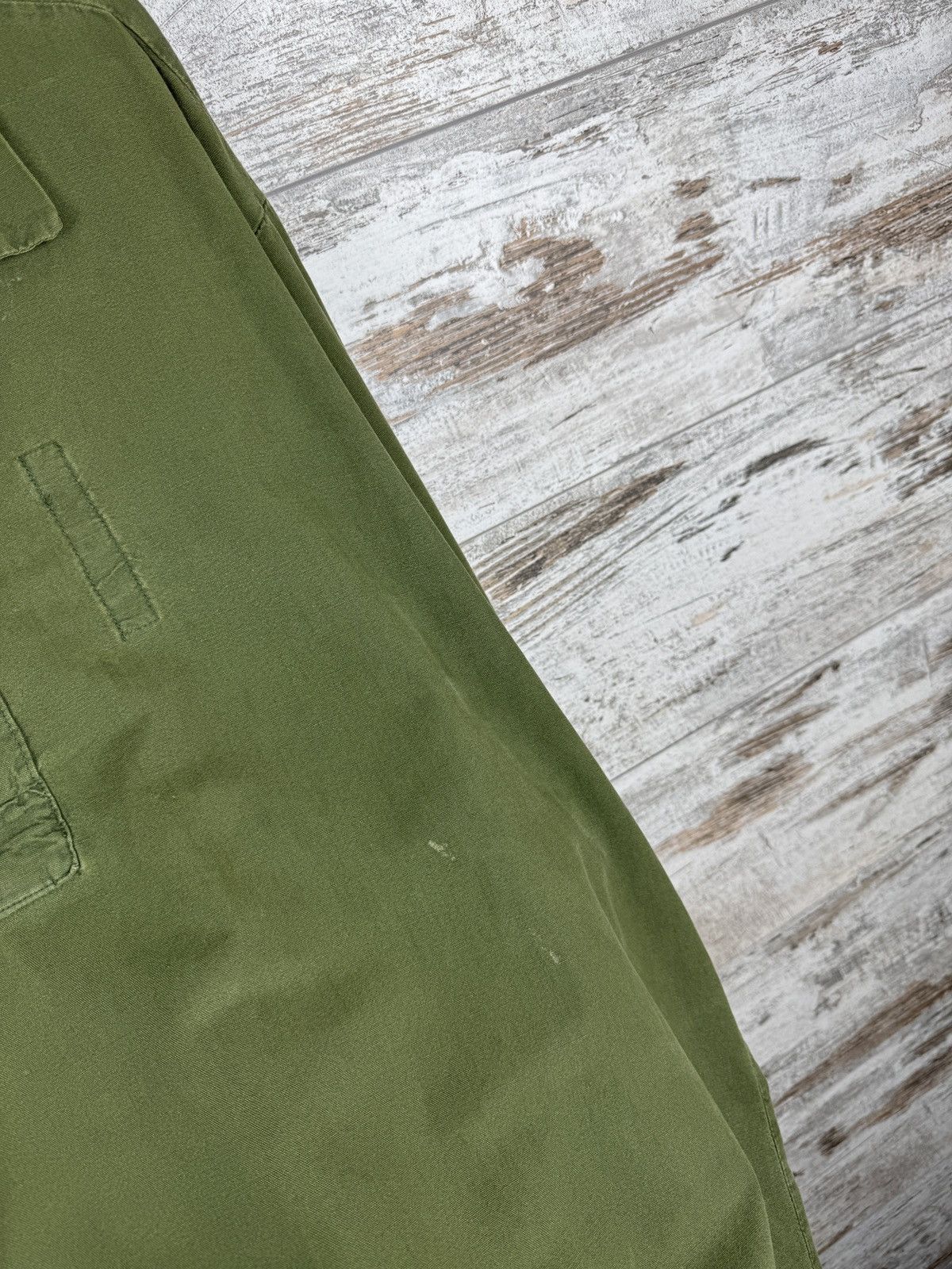 Vintage 1980s Swedish Army Shirt M-55 Green Military Pullover rare Size US M / EU 48-50 / 2 - 5 Thumbnail