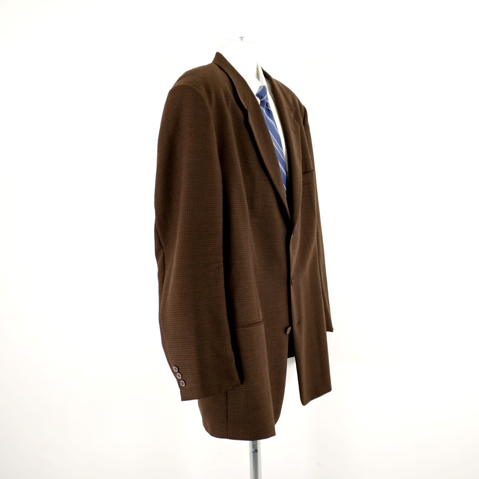 Pierre Cardin Pierre Cardin Tweed Texutured Wool Brown Green Black Check 4 Size 48L - 7 Thumbnail