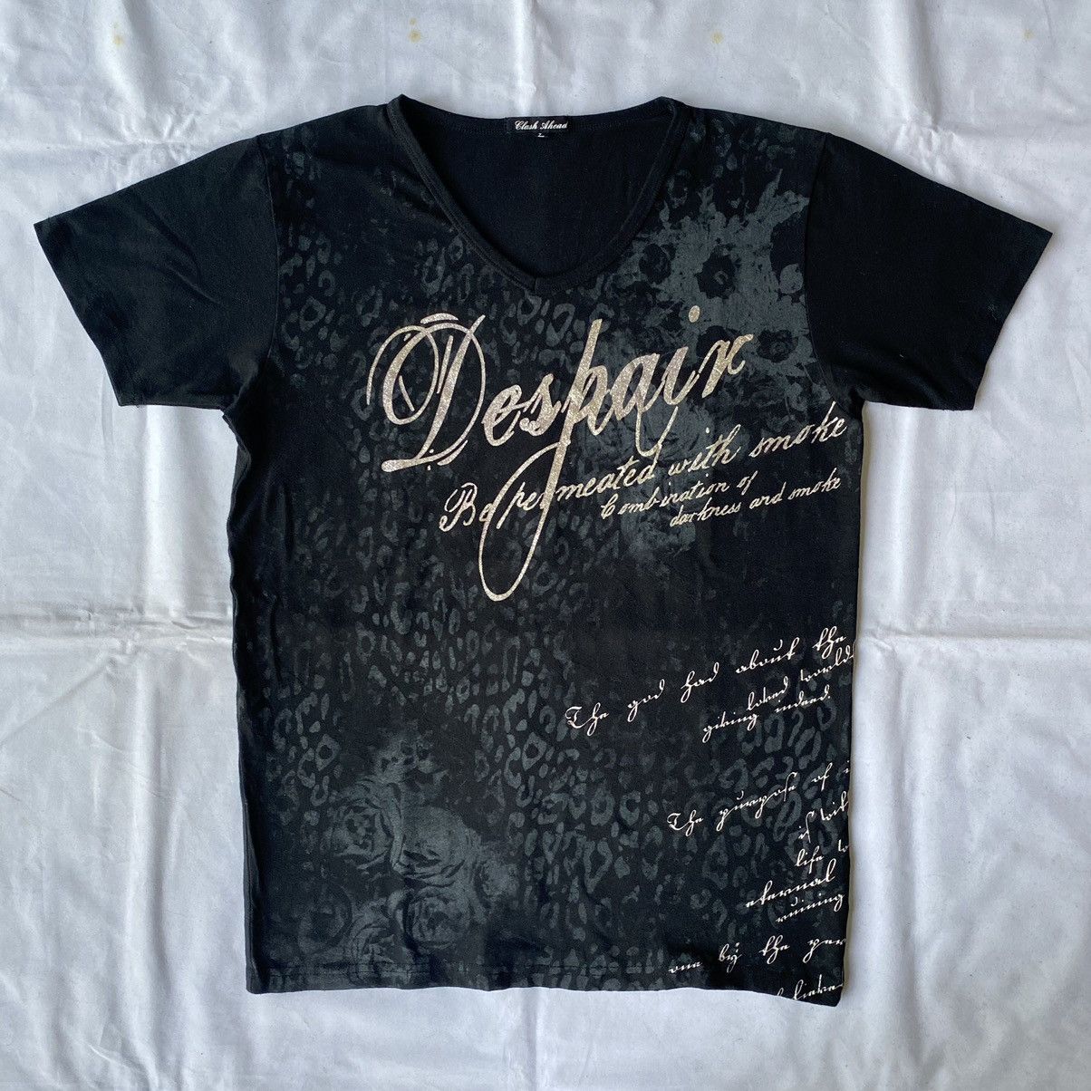 If Six Was Nine × Japanese Brand × Vintage Japanese Style Despair Poem Leopard Printed by Clash Ahead T Size US L / EU 52-54 / 3 - 2 Thumbnail