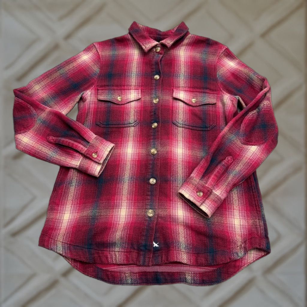 Eddie Bauer Eddie Bauer Button-Down Flannel Shirt Womens Small Red Plaid Cotton Size S / US 4 / IT 40 - 1 Thumbnail