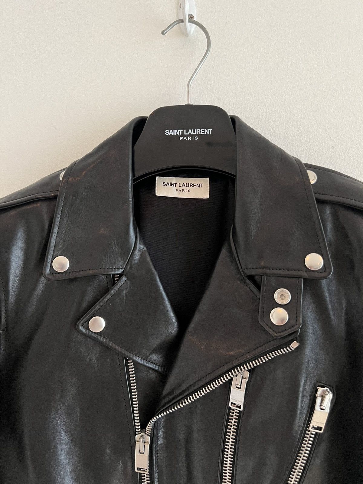 Hedi Slimane × Saint Laurent Paris Saint Laurent Paris L17 Leather Jacket Sz. 48 - Hedi Sliman Size US M / EU 48-50 / 2 - 6 Thumbnail