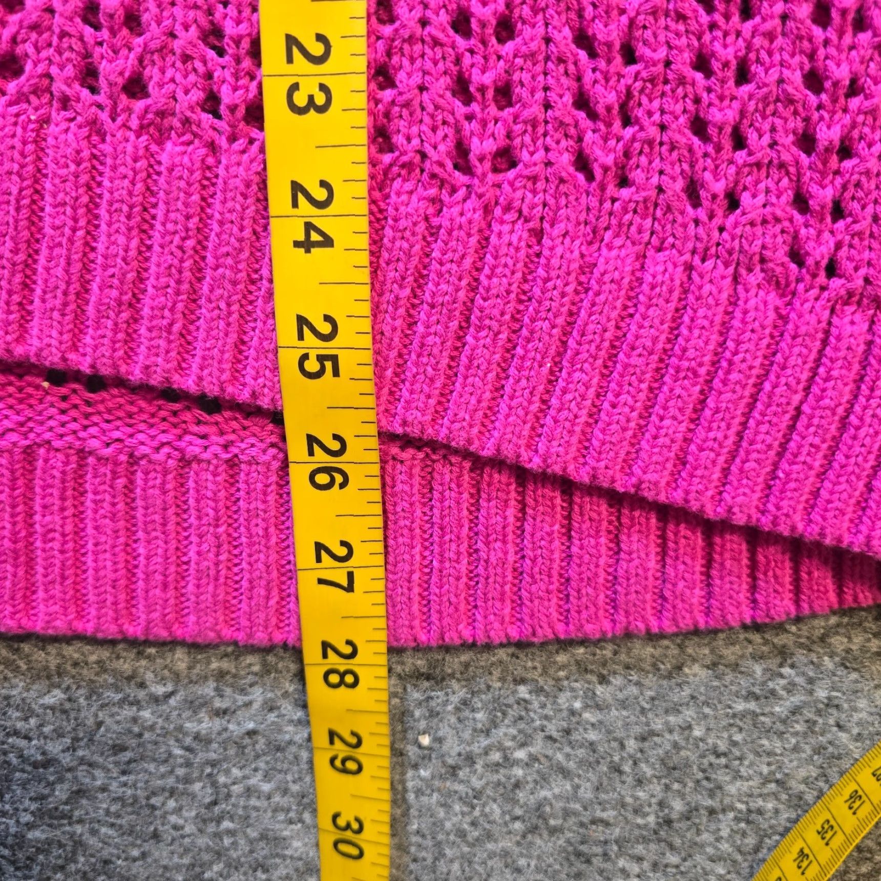 Talbots Talbots Sweater Women Large Petite Hot Pink Open Knit Long Sleeve Casual Capsule Size L / US 10 / IT 46 - 6 Thumbnail