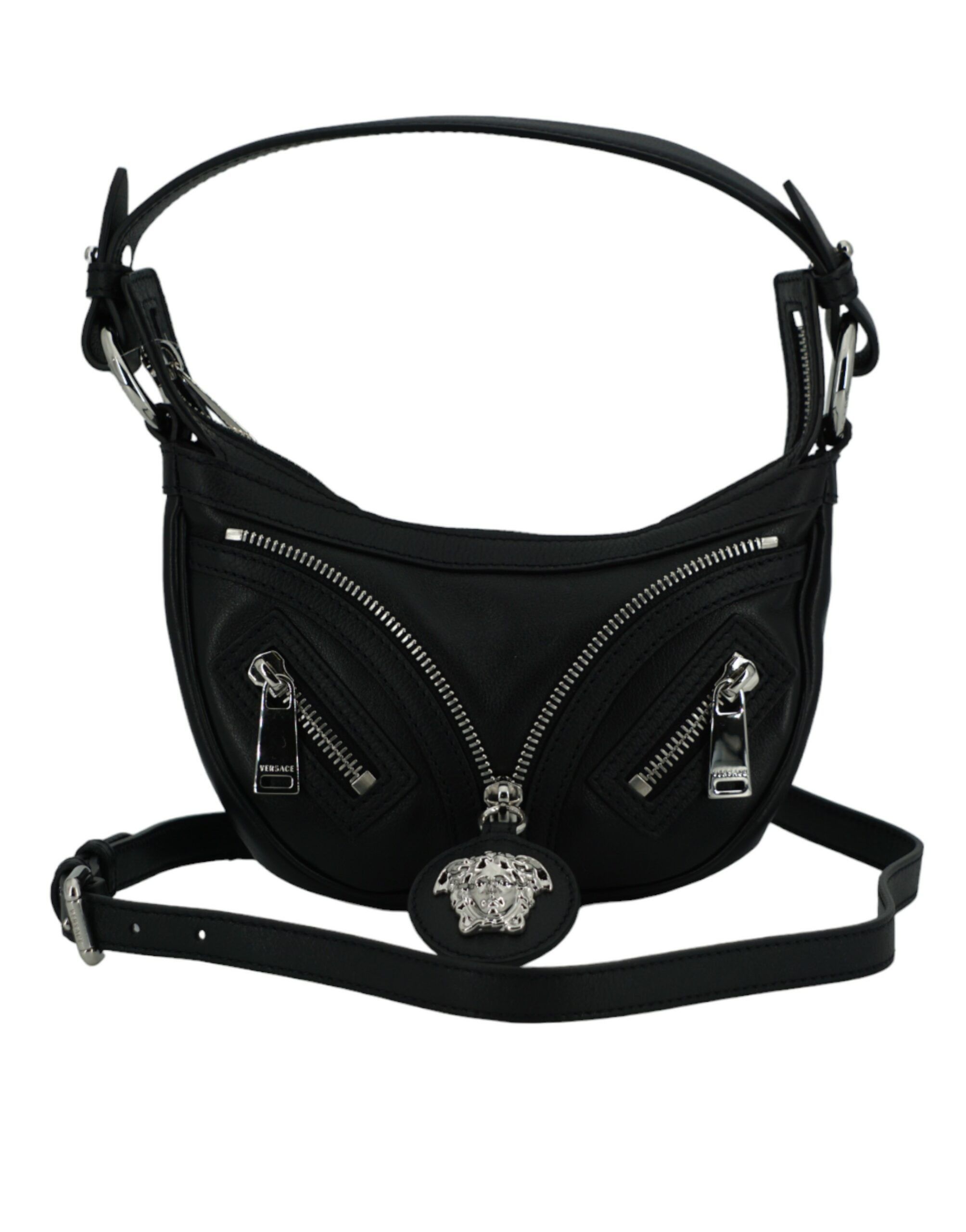 Versace Elegant Black Mini Hobo Shoulder Women's Bag Size ONE SIZE - 1 Thumbnail