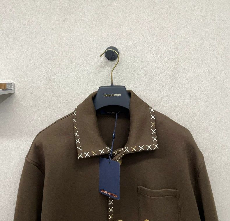 Louis Vuitton Louis Vuitton 24 new chocolate embroidered jacket 2503-Next Size US L / EU 52-54 / 3 - 4 Thumbnail