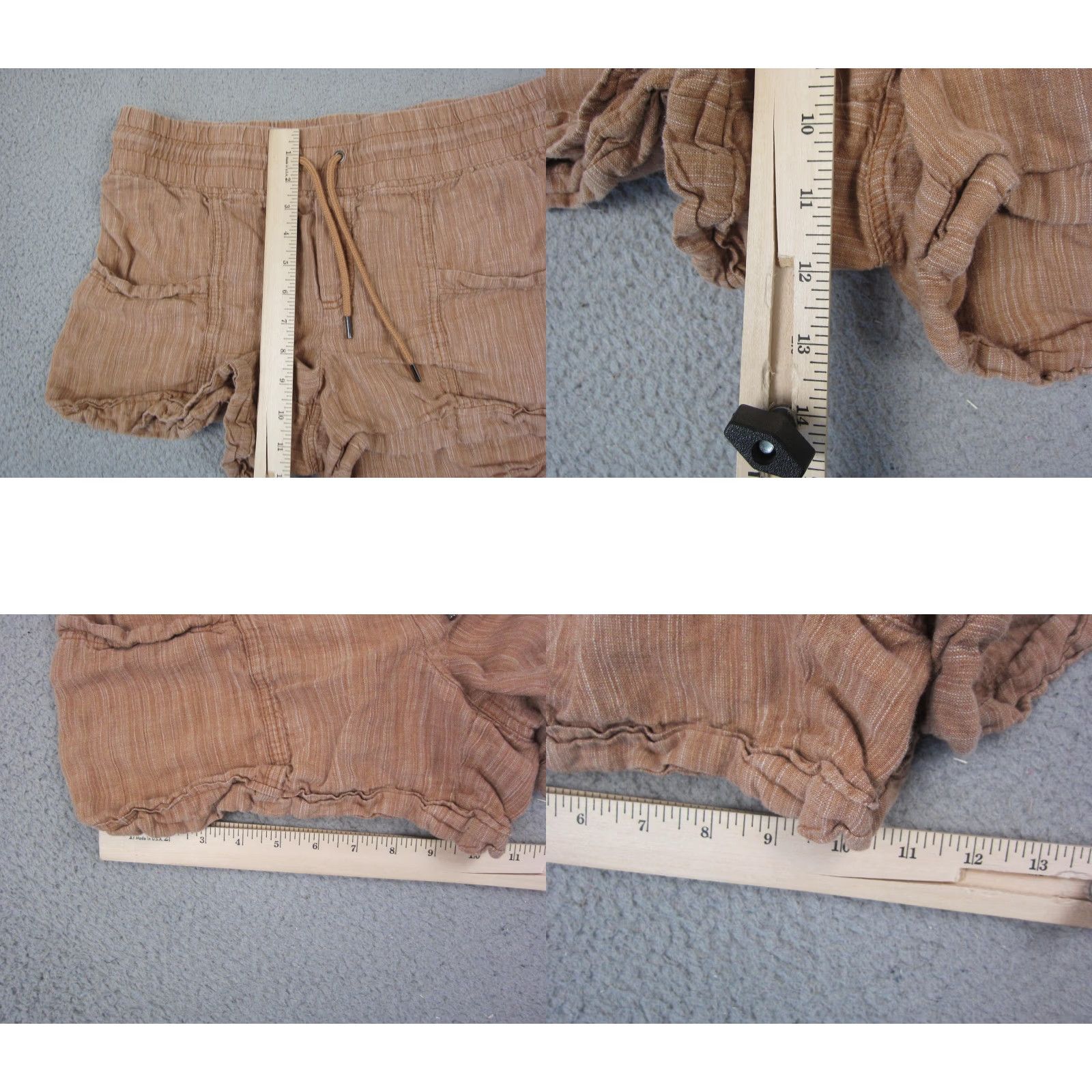 Athleta Athleta Shorts Women 10 Brown Cabo Linen Textured 4" Coastal Beach Summer Travel Chino Casual 90s Mens Womens Boys Girls Size 32" / US 10 / IT 46 - 8 Thumbnail