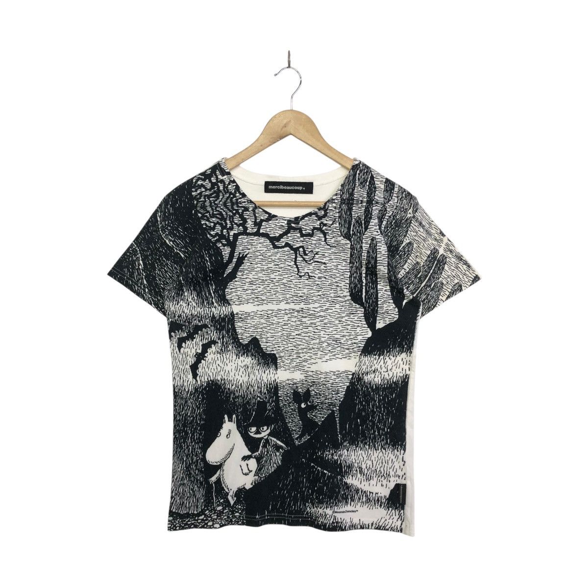 Anime × mercibeaucoup *MERCIBEAUCOUP X MOOMIN CHARACTER Overprint women tee Size S / US 4 / IT 40 - 1 Thumbnail