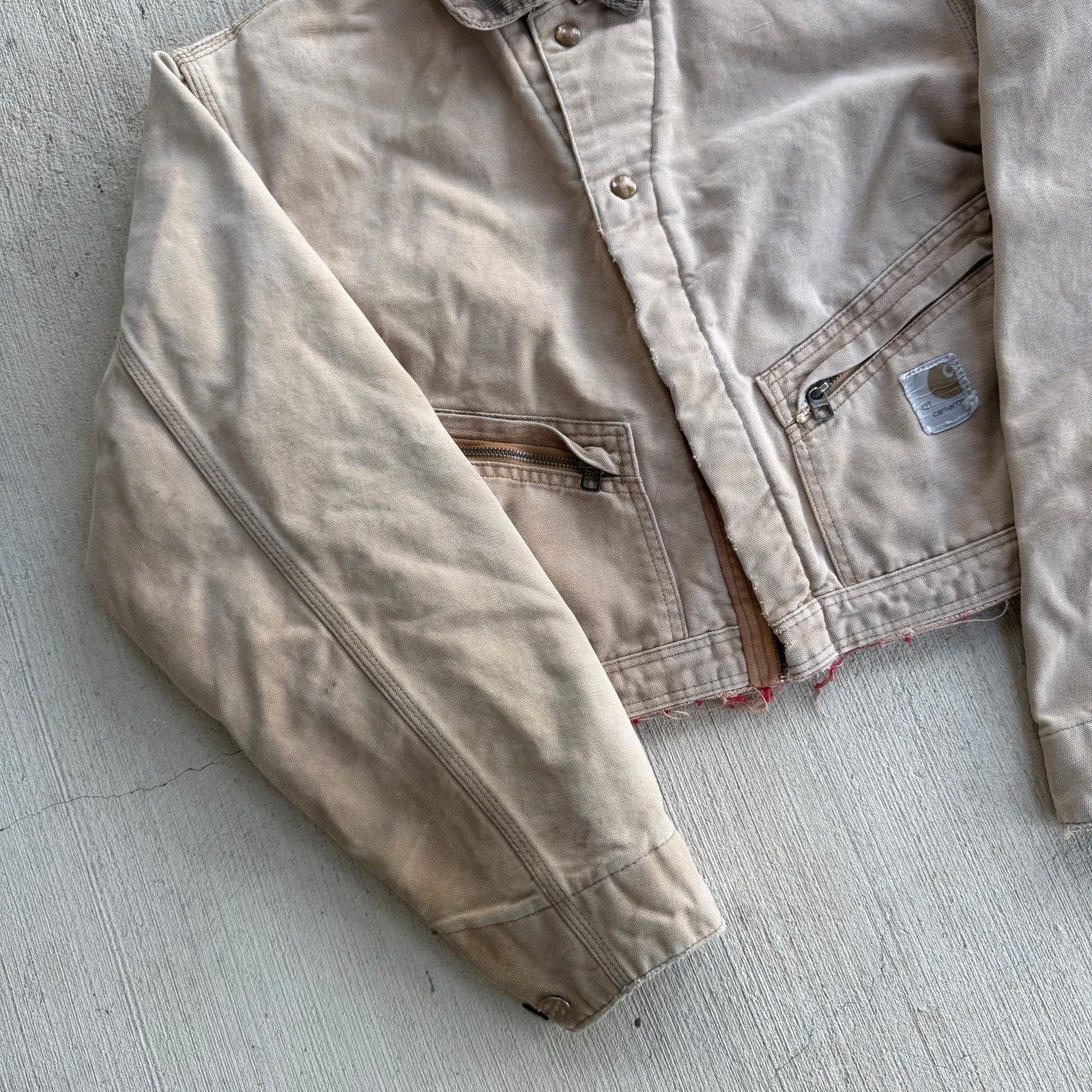 Carhartt × Vintage Carhartt brown cropped Detroit style work wear jacket Size US S / EU 44-46 / 1 - 2 Thumbnail