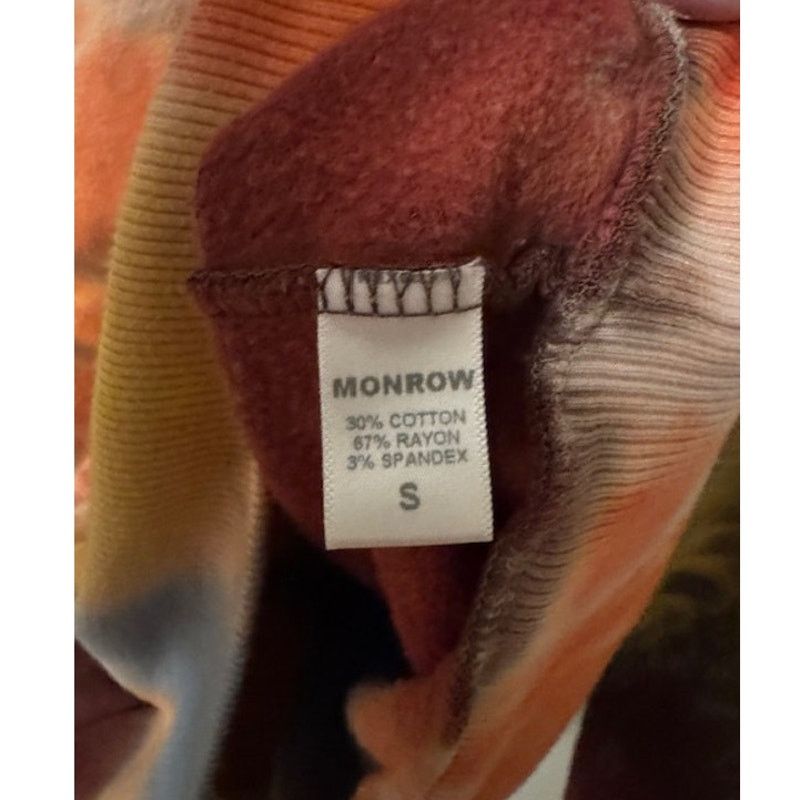 MONROW MONROW Coral Reef Tie Dye Pullover Relaxed Hoodie S Size S / US 4 / IT 40 - 3 Thumbnail