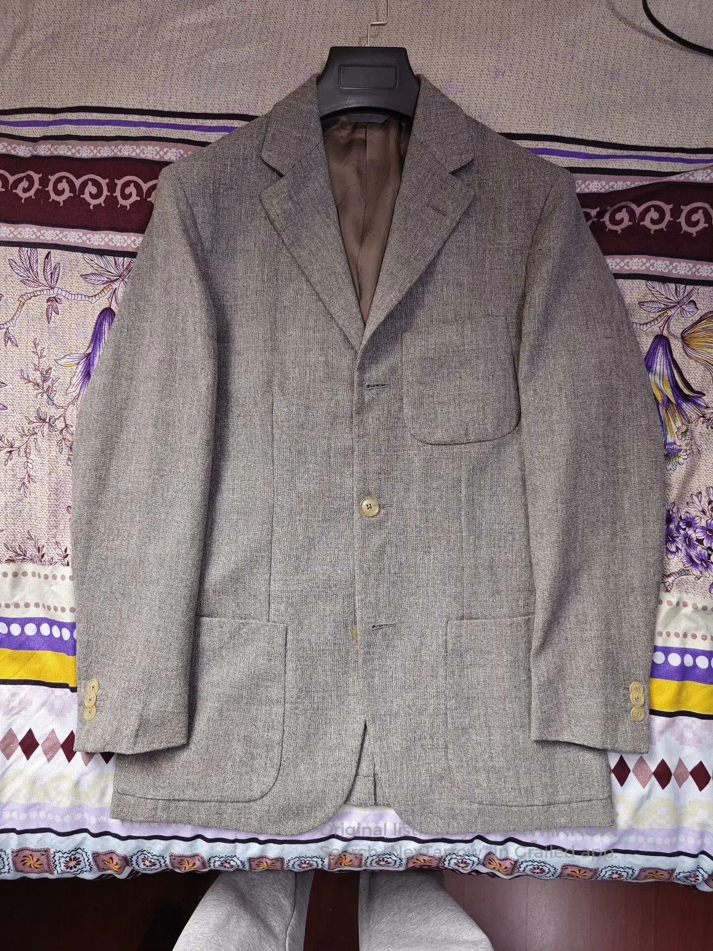 Caruso Italian Handmade Gray Cotton Blend Suit. Size US S / EU 44-46 / 1 - 5 Thumbnail