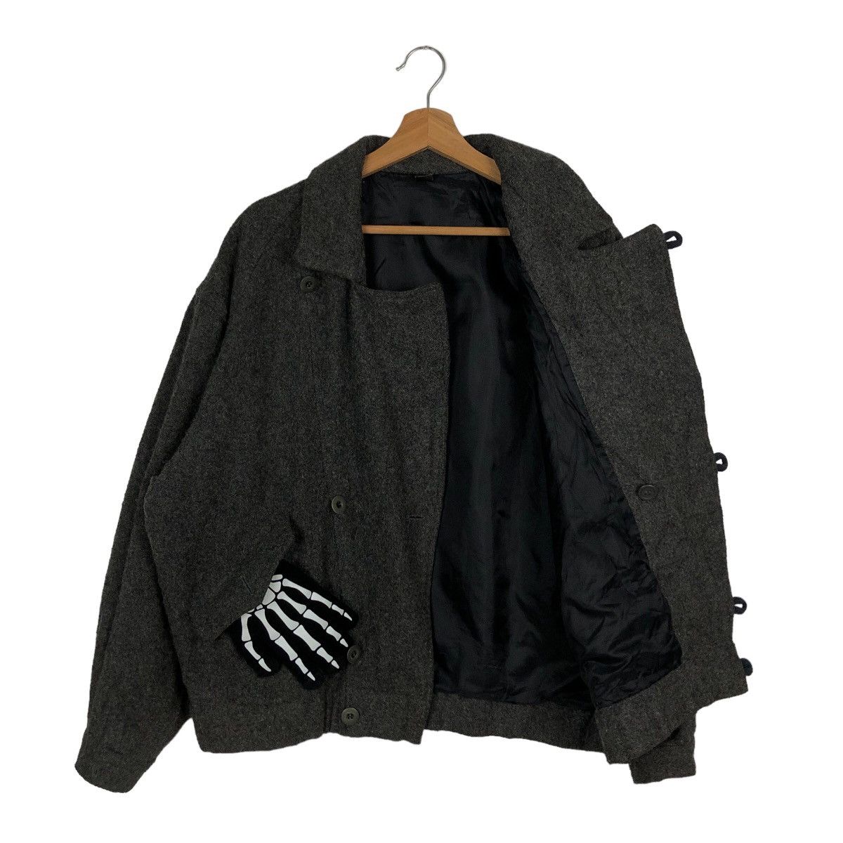 Japanese Brand VINTAGE WOOL BOMBER JACKET JAPAN ISSEY MIYAKE DESIGN Size US M / EU 48-50 / 2 - 8 Thumbnail