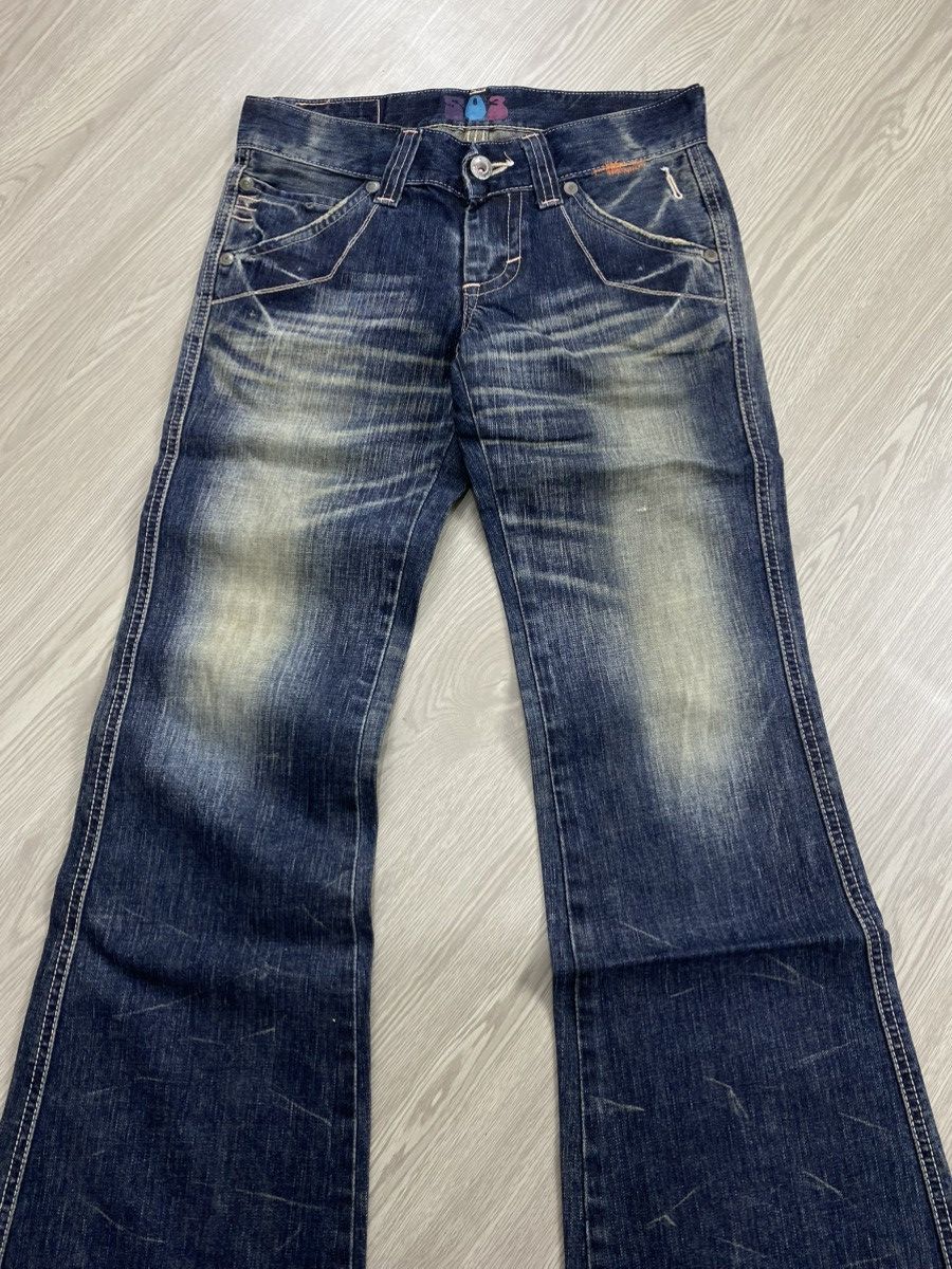 If Six Was Nine Vintage Edwin 503 Whiskered Punk Grunge Lgb Flared Jeans Size US 29 - 2 Thumbnail