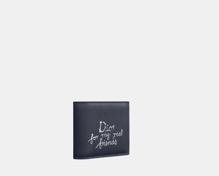 Dior o1w1db10825 Size : OS / 2ESBH0 Bifold Wallet in Navy Blue Size ONE SIZE - 2 Thumbnail