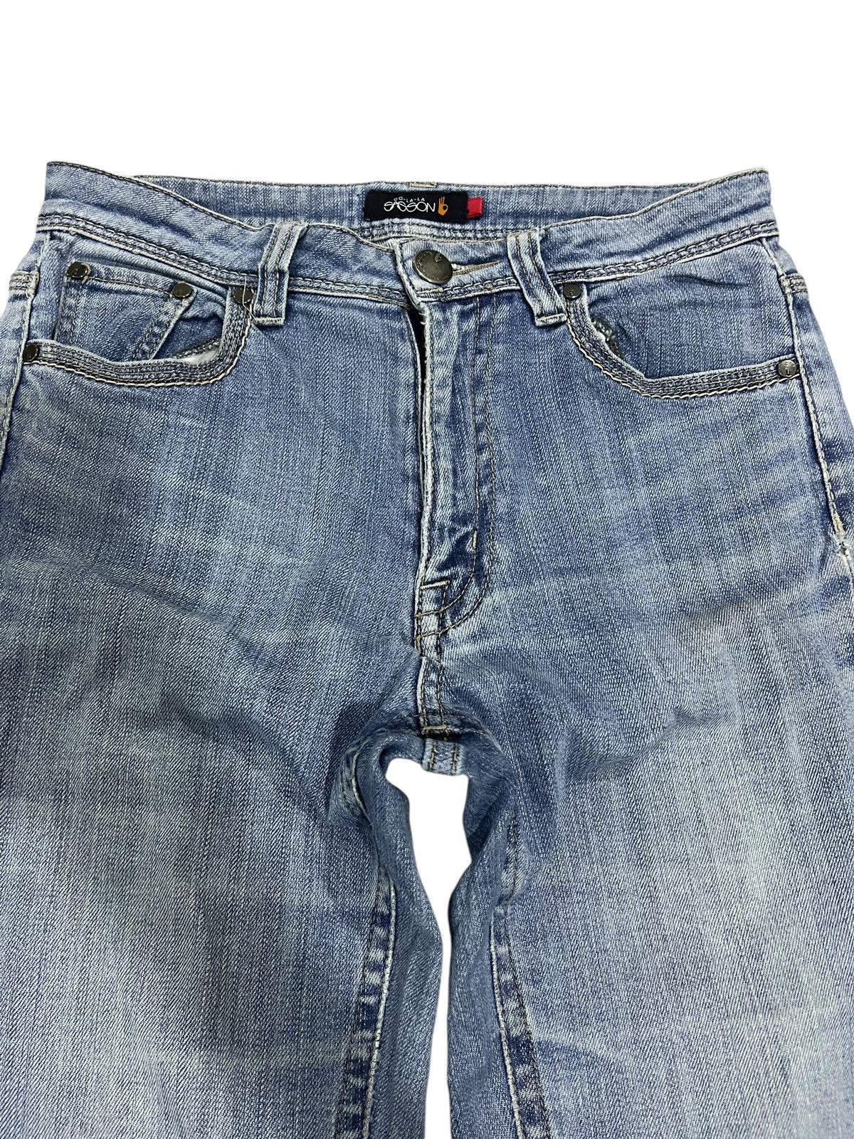 If Six Was Nine × Japanese Brand × Le Grande Bleu (L.G.B.) FLARE💥 JAPANESE BRAND WASHED BLUE DENIM PANTS Size 30" / US 8 / IT 44 - 2 Thumbnail