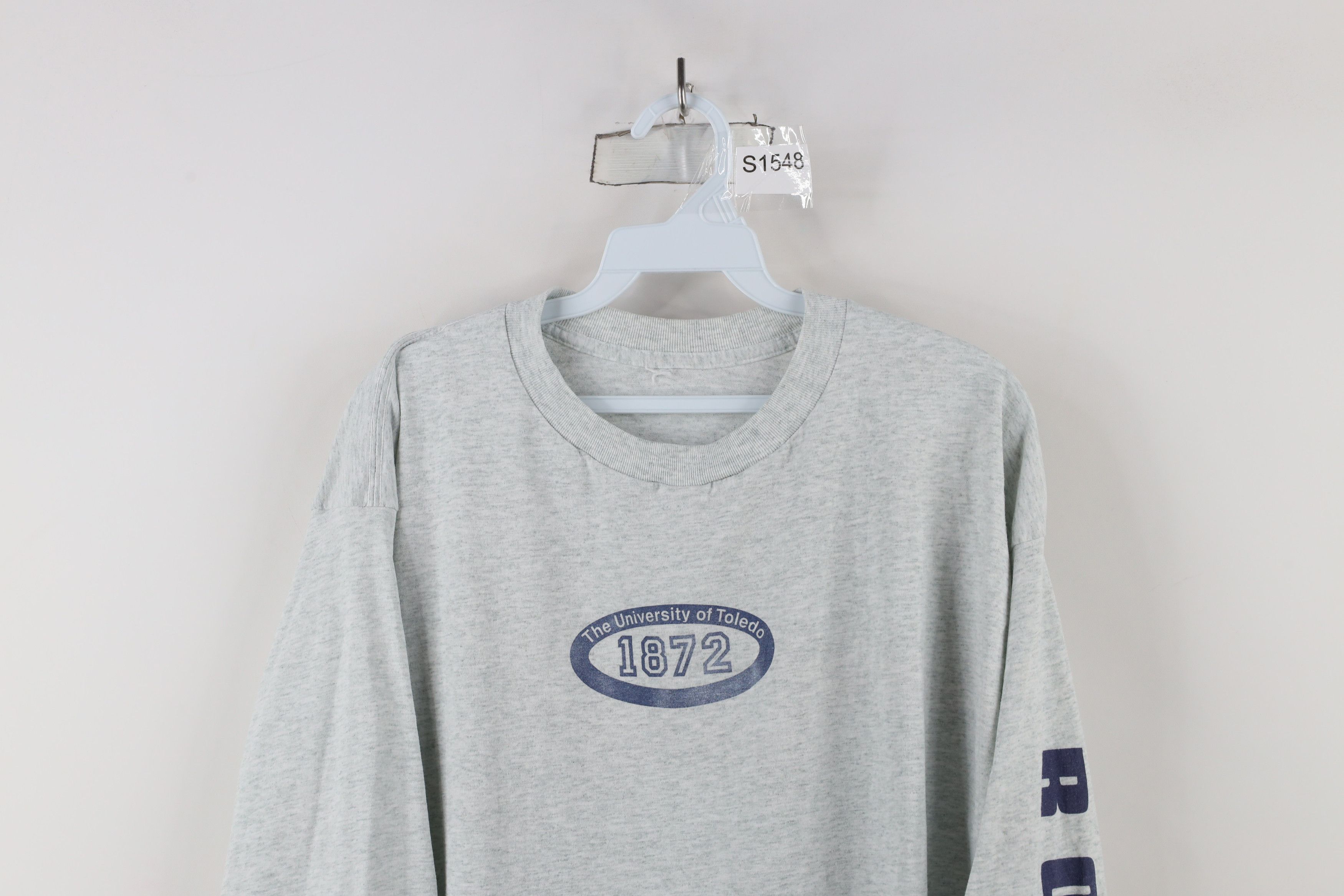 Vintage Vintage 90s University of Toledo Long Sleeve T-Shirt Gray Size US L / EU 52-54 / 3 - 2 Thumbnail