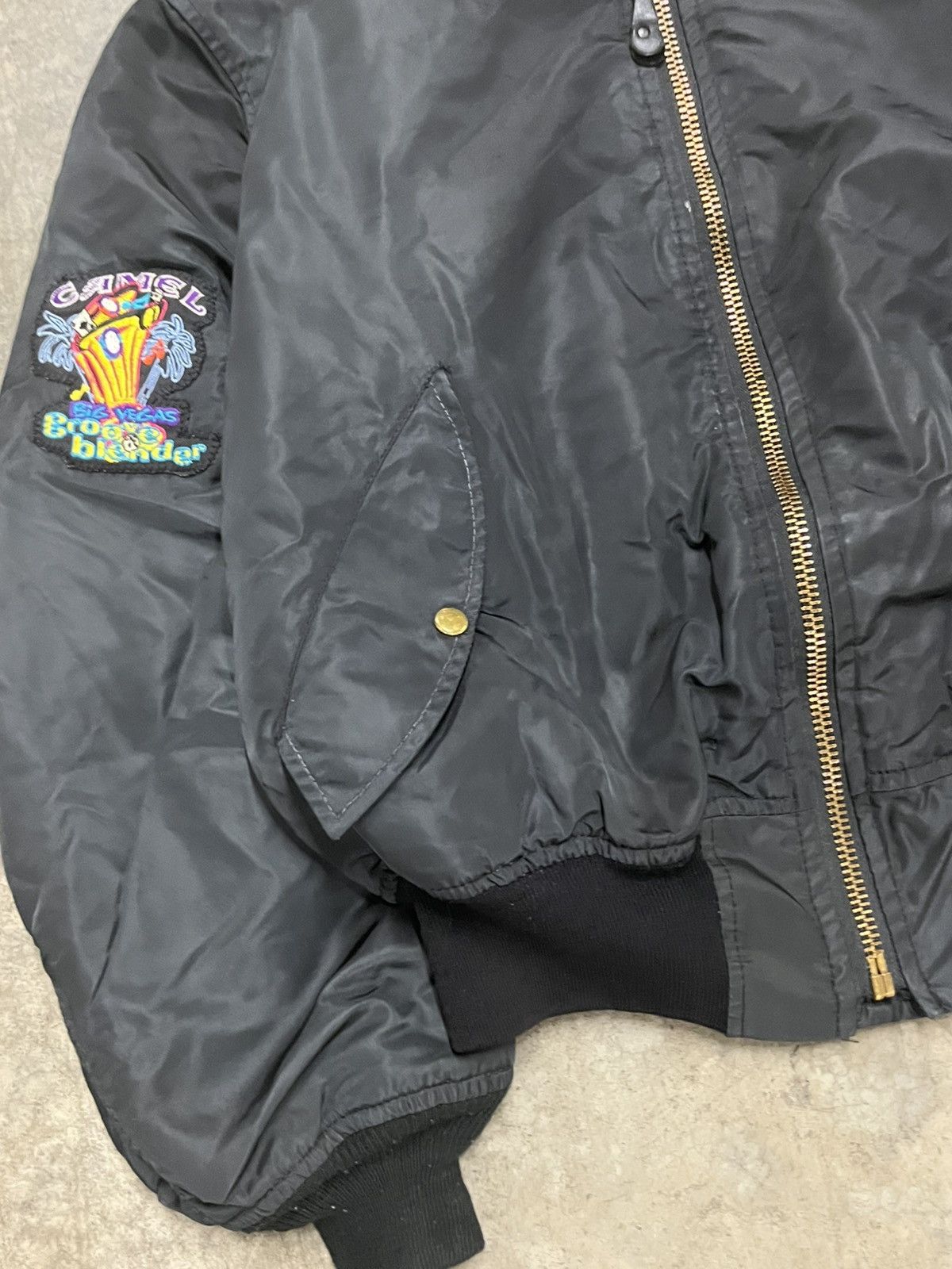 Vintage Vintage MA1 Flight Bomber Jacket camel patch grunge opium Size US L / EU 52-54 / 3 - 7 Thumbnail