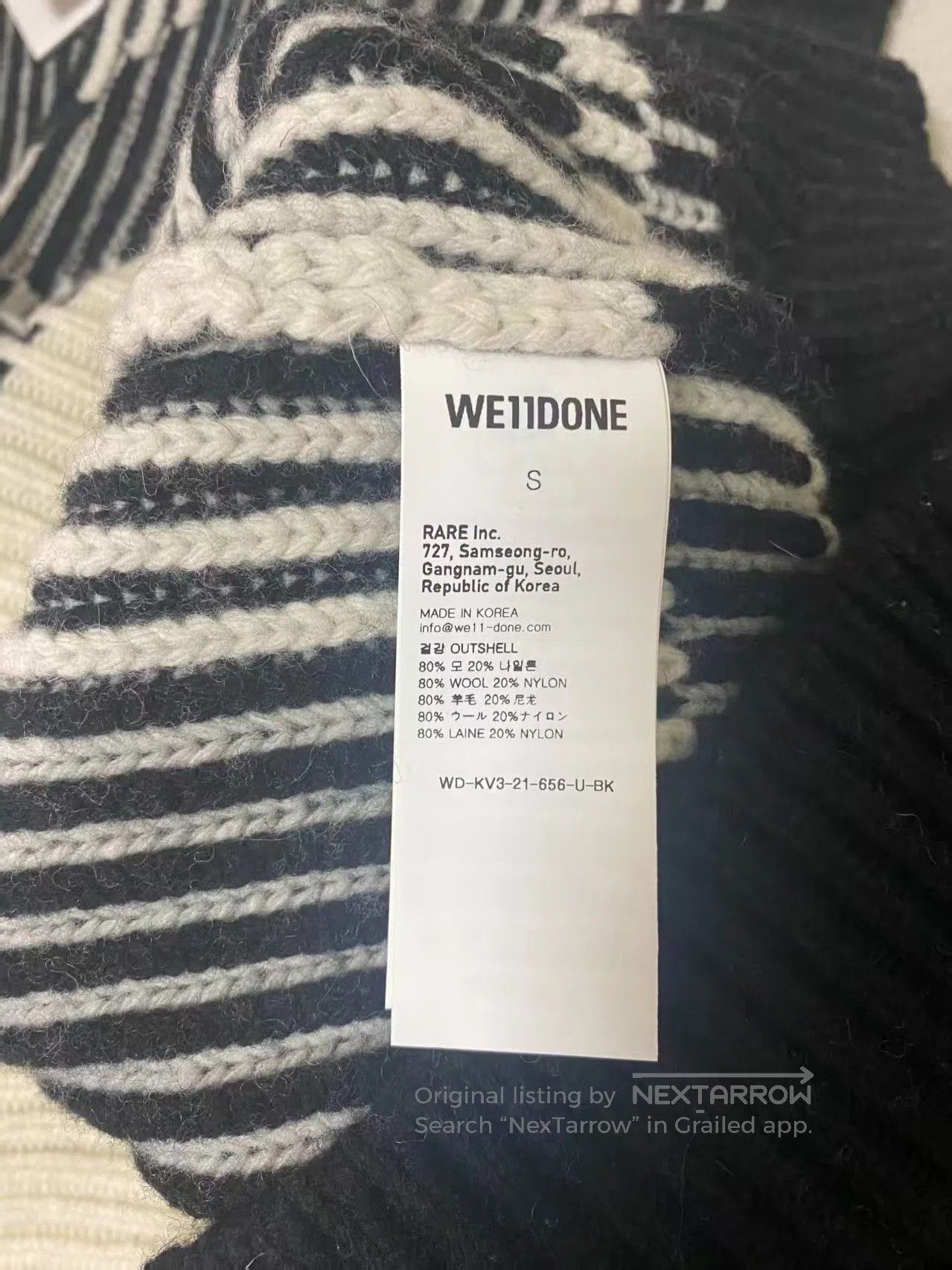 WE11DONE we11done Logo Turtleneck Knit Vest. Size US S / EU 44-46 / 1 - 3 Thumbnail
