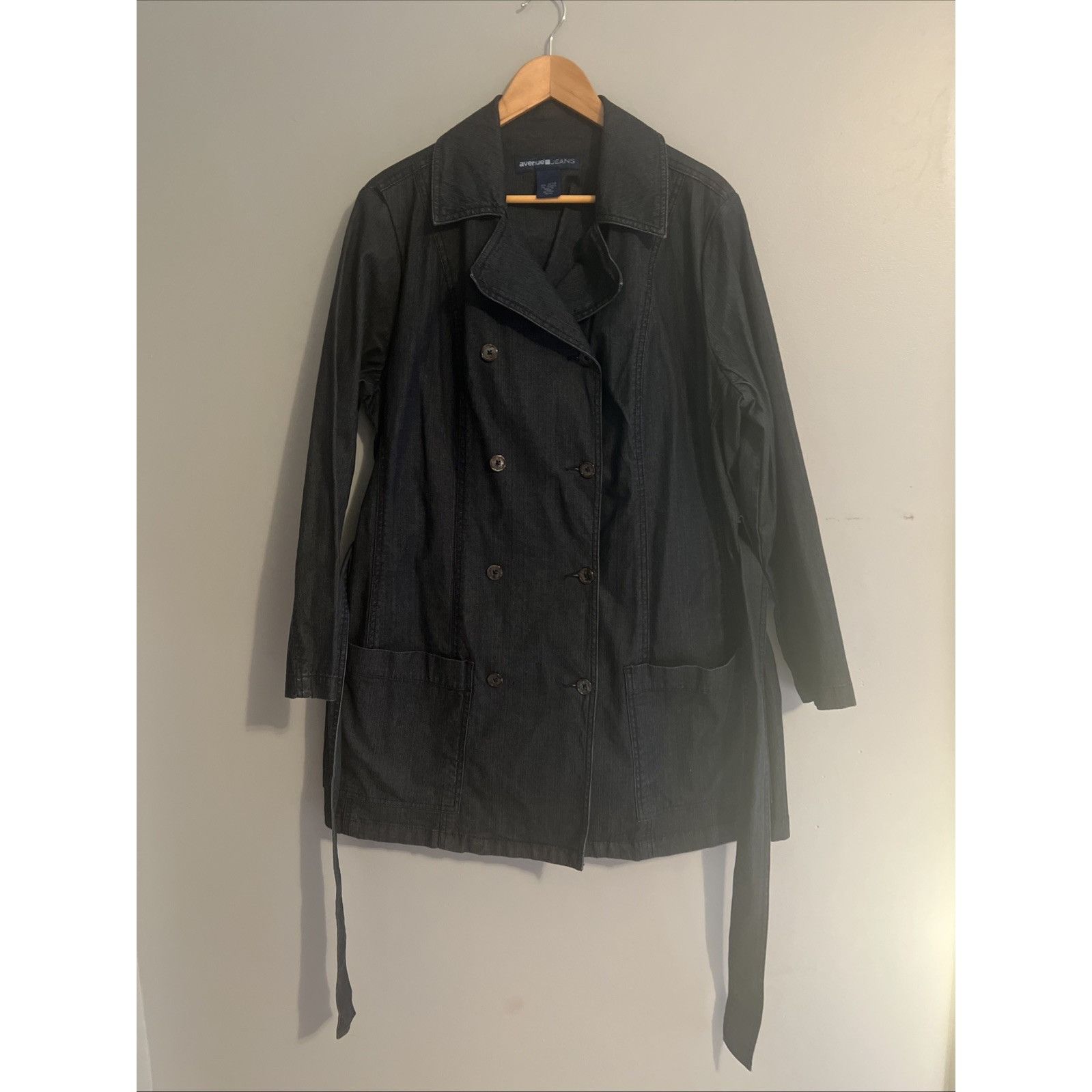 Avenue Avenue Jeans Denim Trench Coat - Women's Size 14/16 Cotton Size XXL / US 16-18 / IT 52-54 - 1 Thumbnail