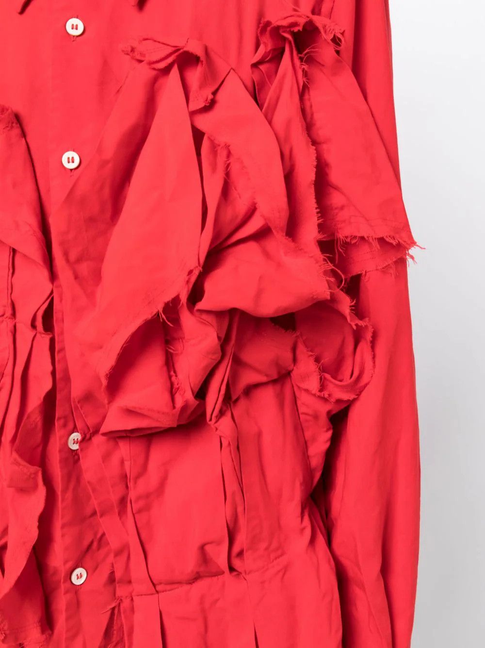 Comme des Garcons o1mle0824 Applique Detail Shirt in Red Size XS / US 0-2 / IT 36-38 - 5 Thumbnail