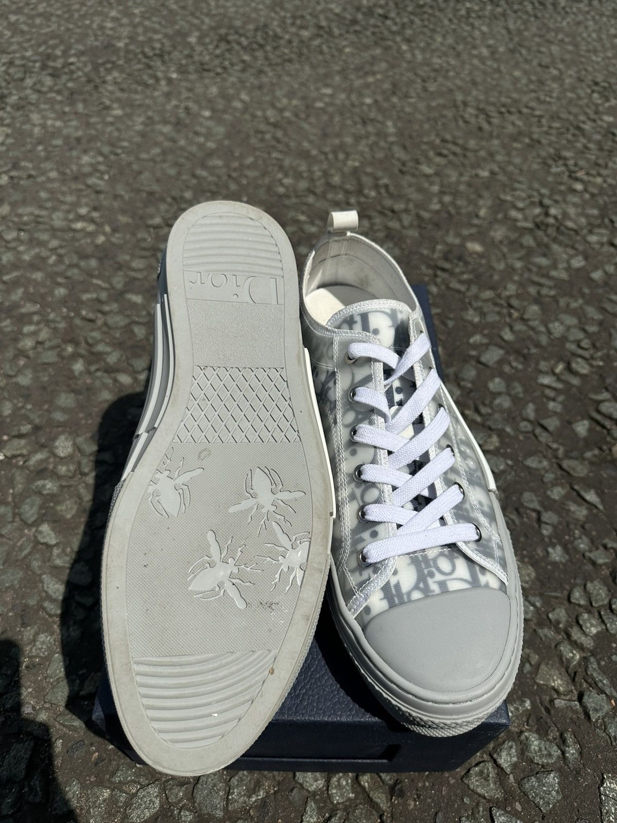 Dior Dior B23 Low White Navy Oblique Size US 10 / EU 43 - 3 Thumbnail